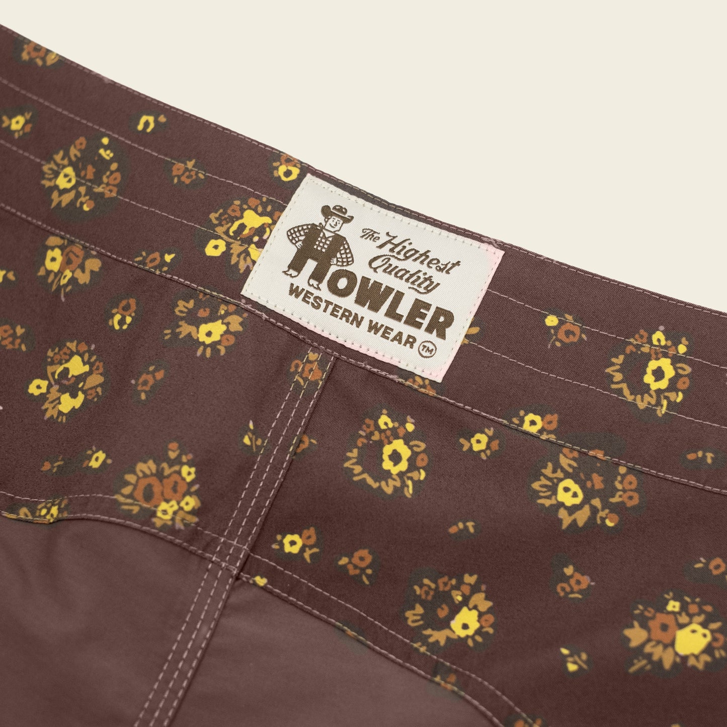 H-Man Western Wear Los Vaqueros Boardshorts - Bouquets : Morel