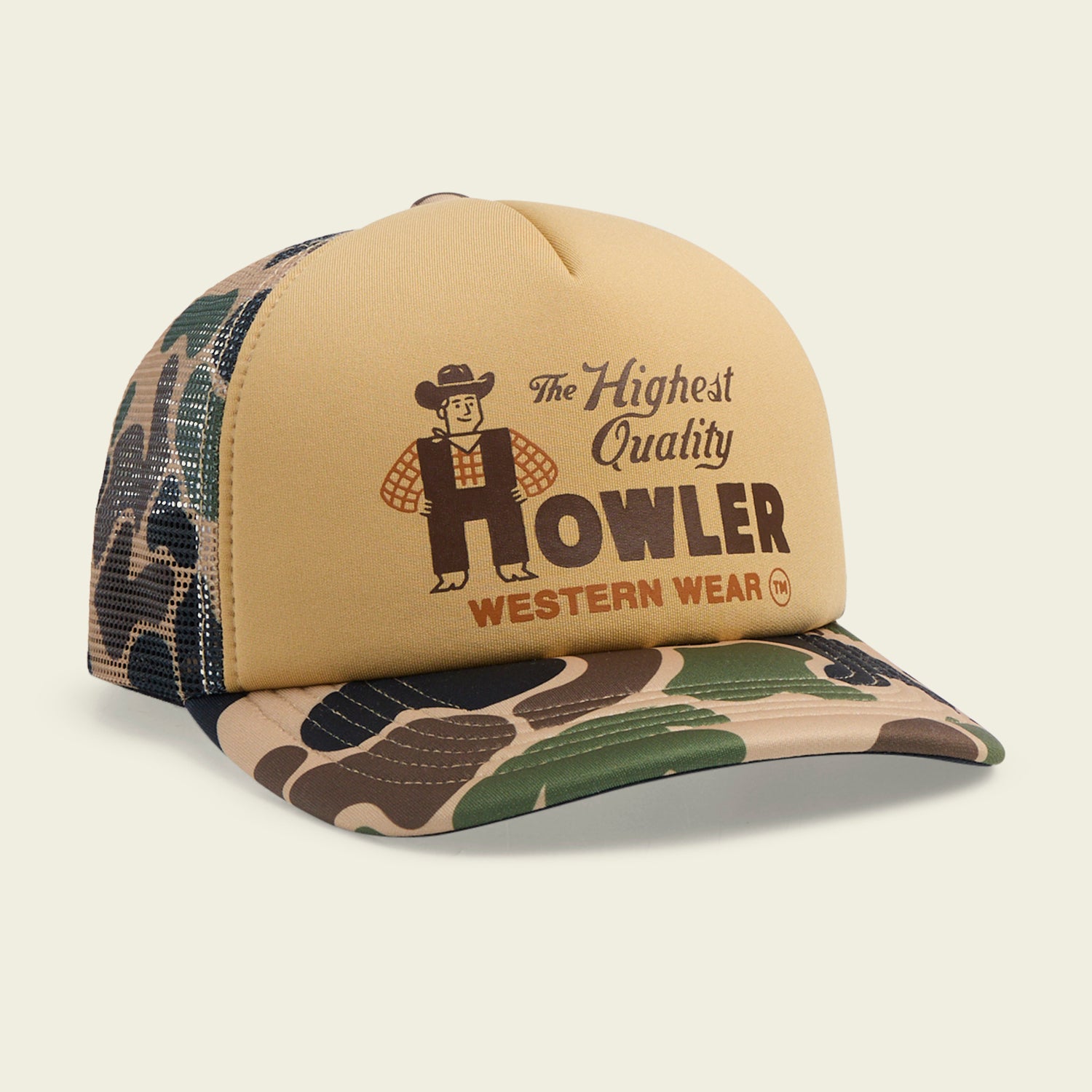 Howler Western Wear Foam Dome - Khaki / Camo