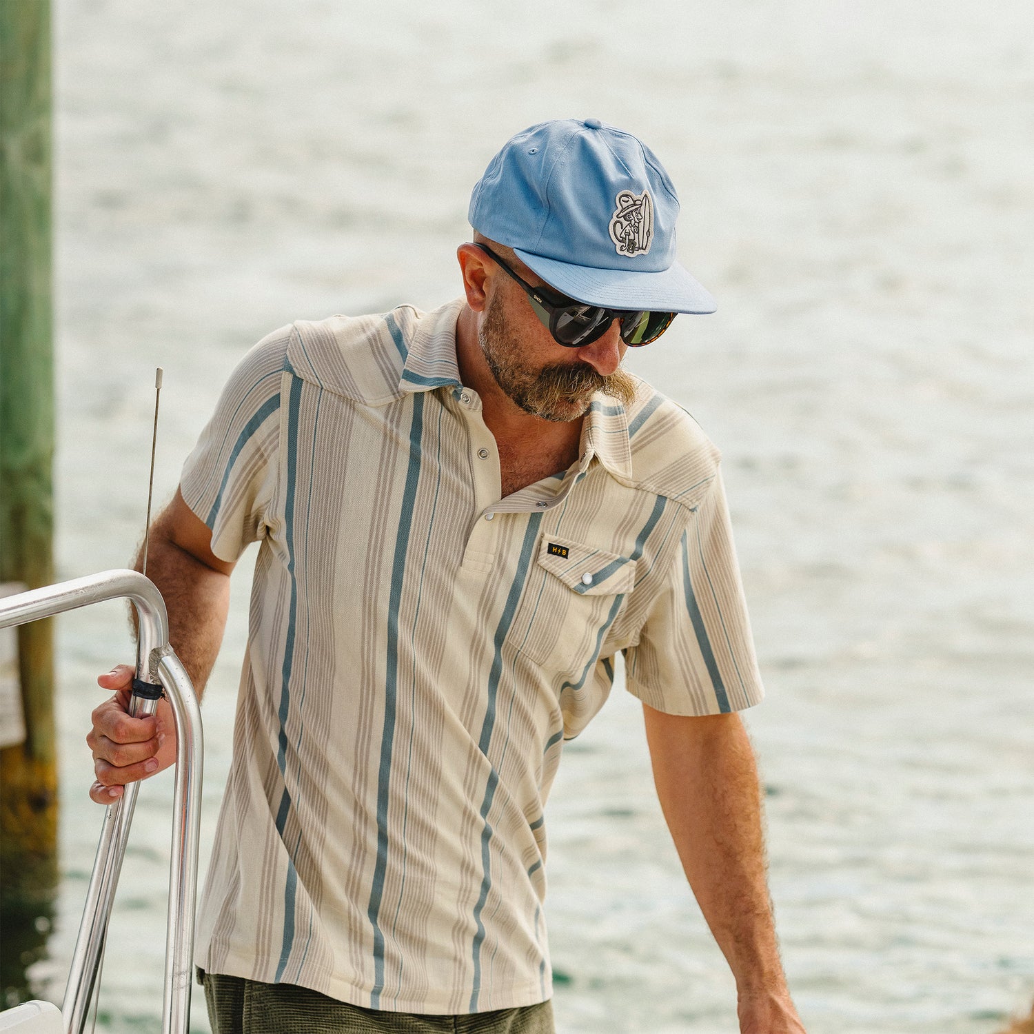 El Monito Surfs Snapback - Blue