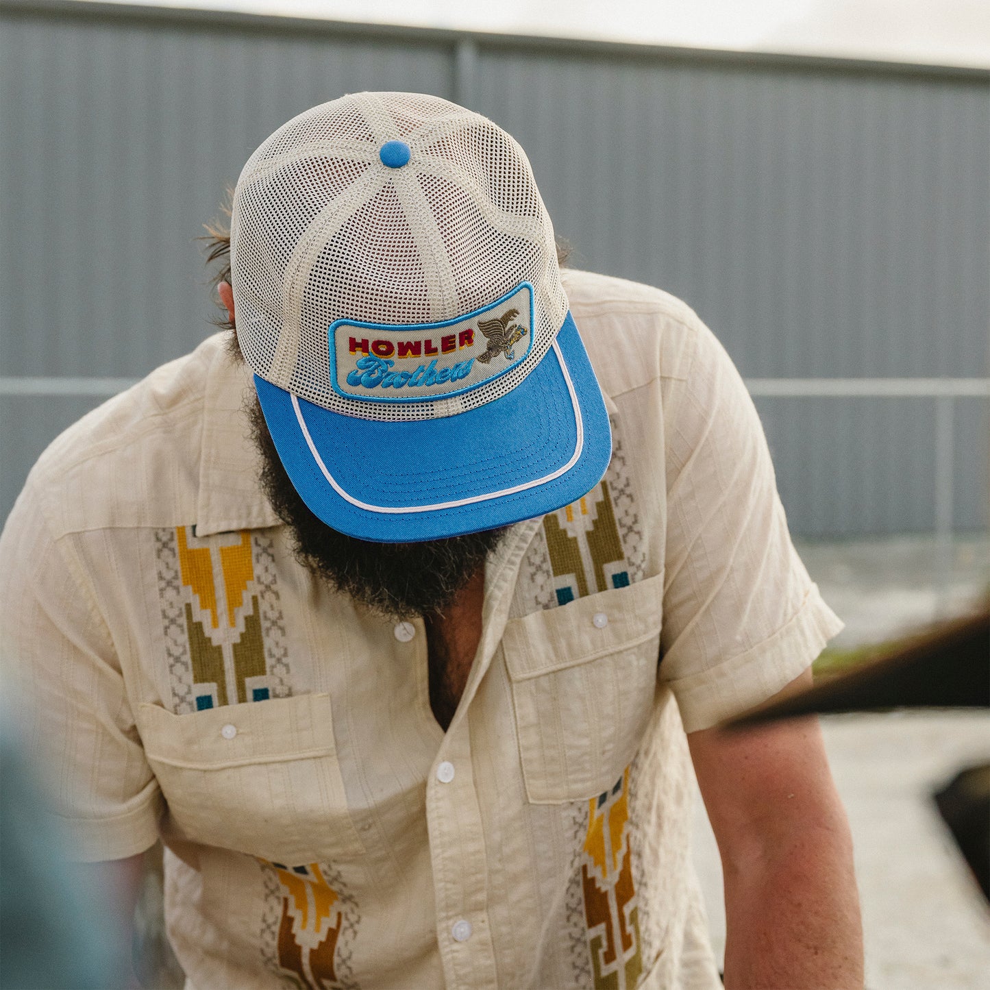 Osprey Prey Feedstore Snapback - Stone / Blue