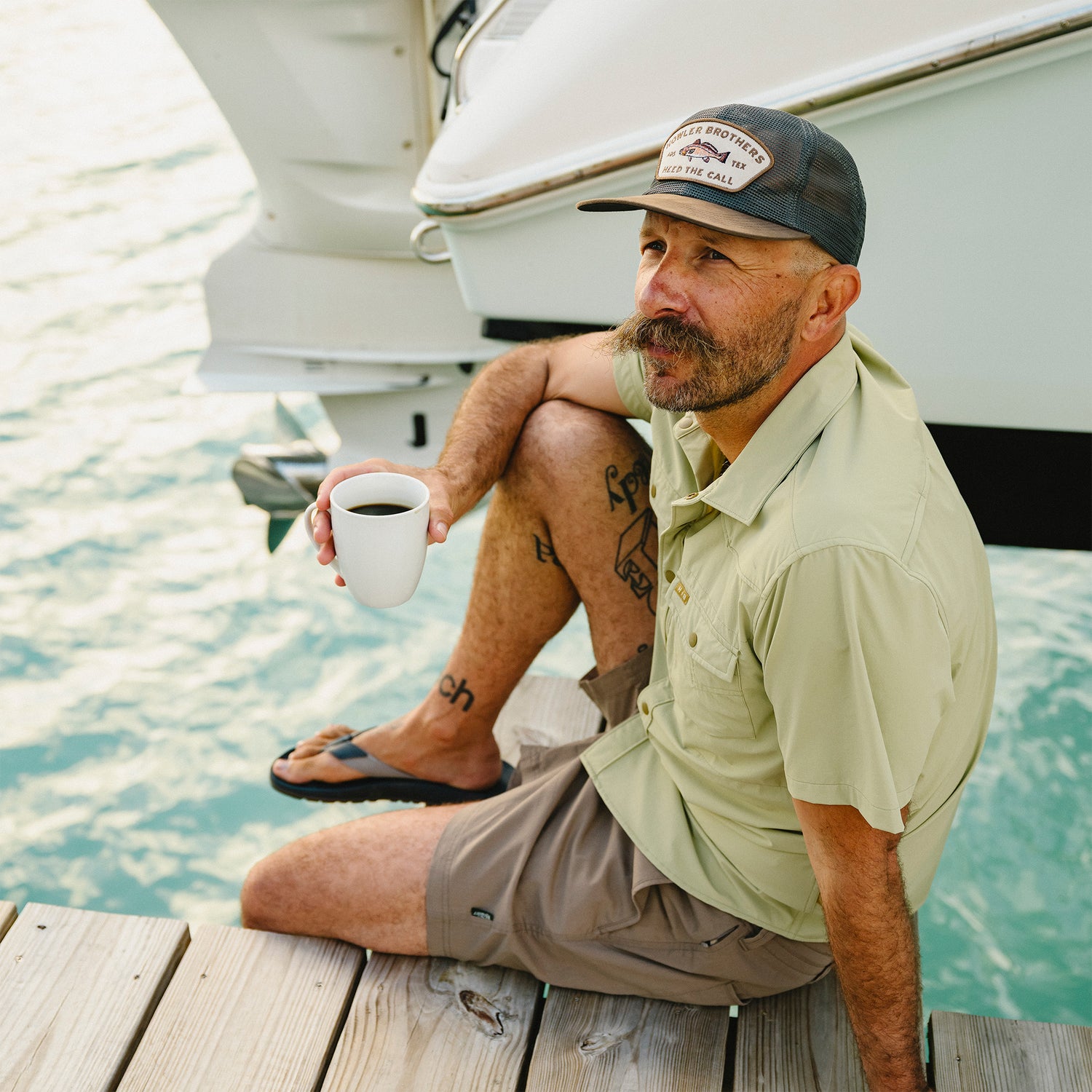 Redfish Feedstore Snapback - Brown / Grey