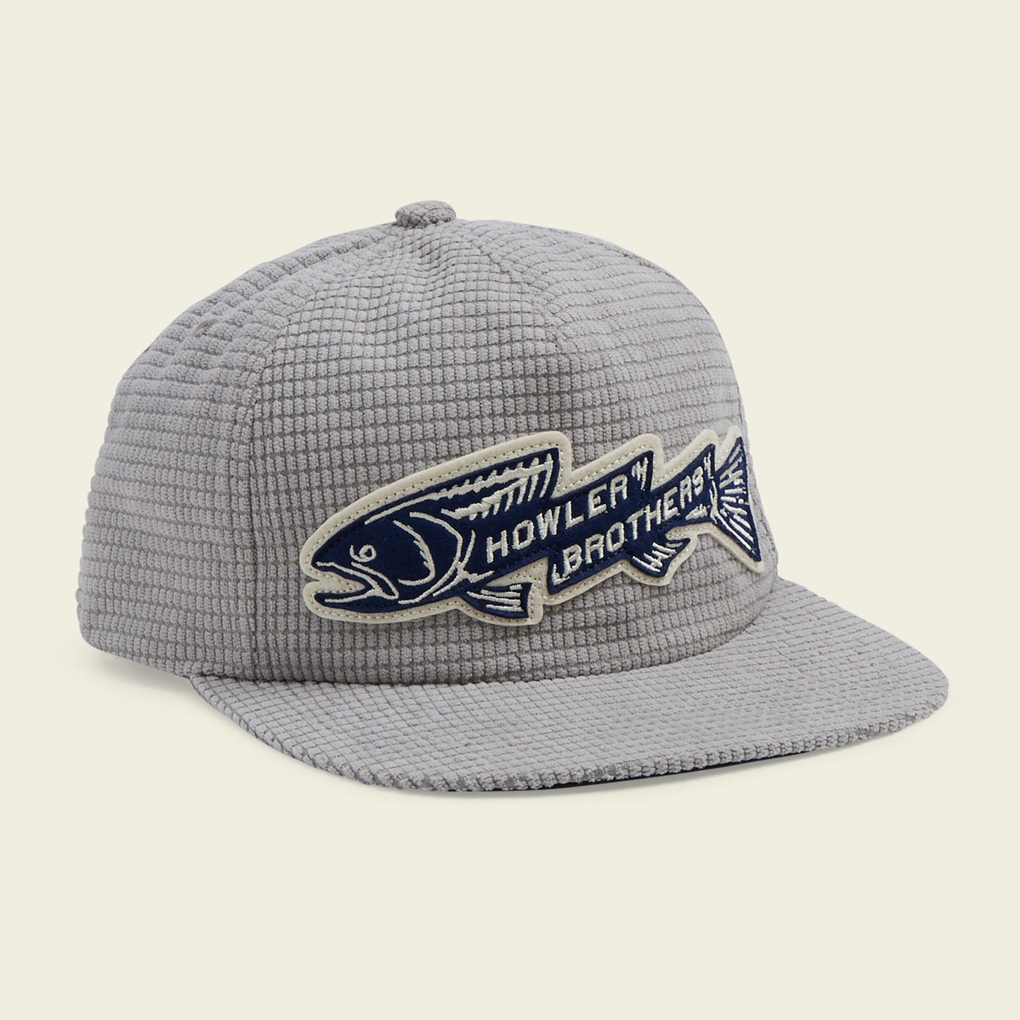 Trout Bolt Snapback - Grey Grid Corduroy