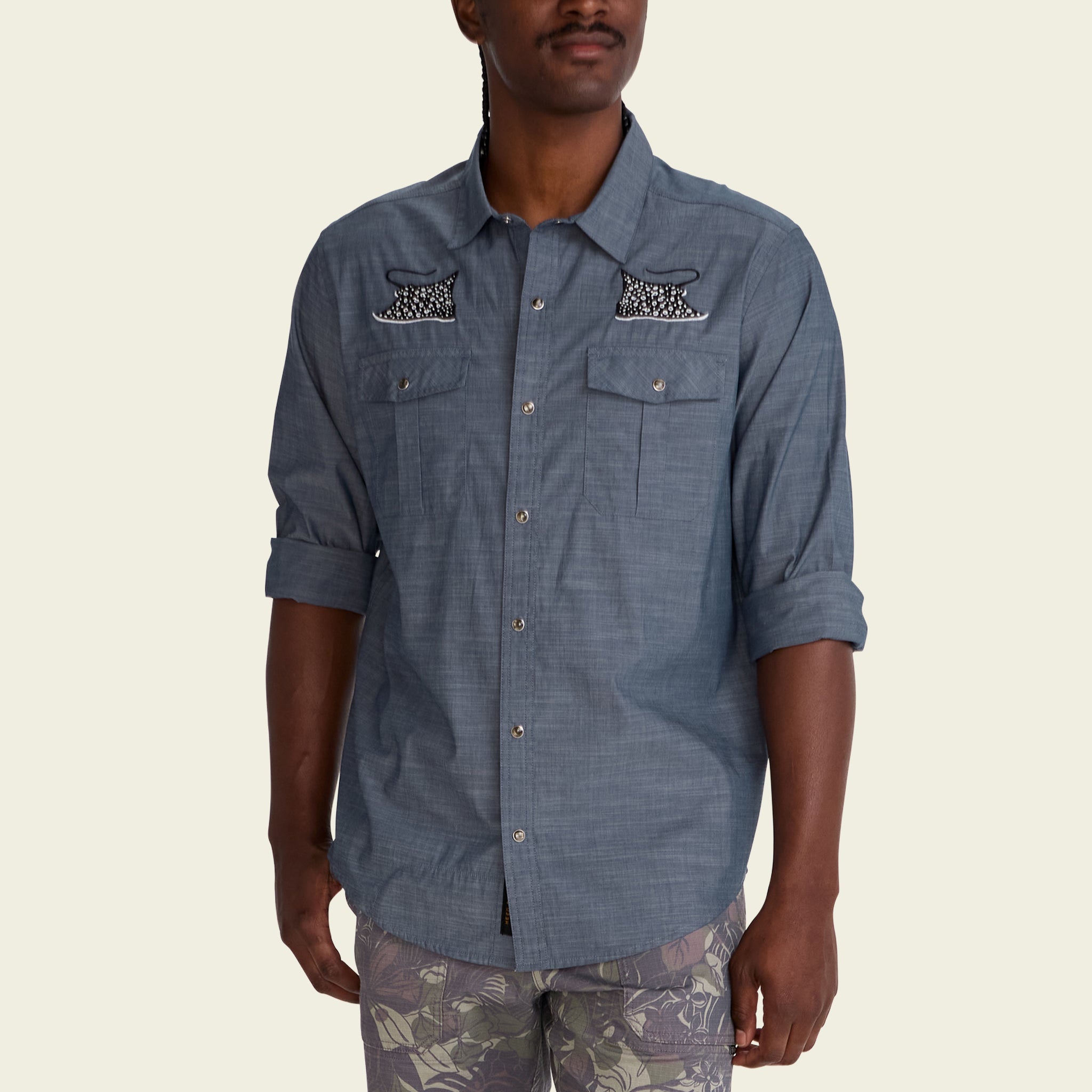 ハロルズギア　ホースレザー　ウエスタンシャツ Gaucho Snapshirt - Patrolling Rays – HOWLER BROTHERS