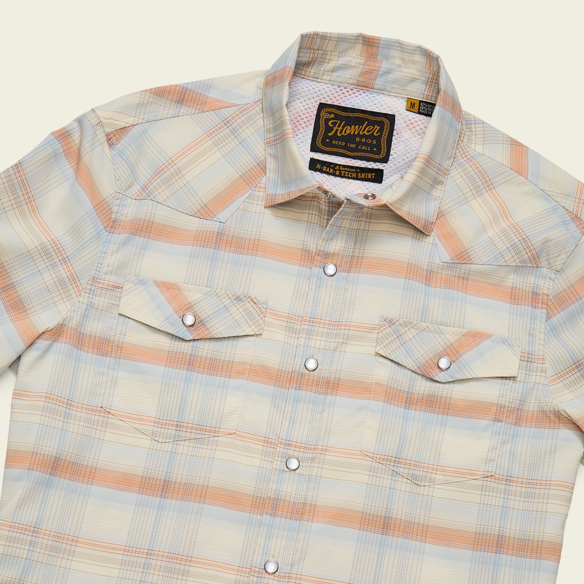 H Bar B Tech Longsleeve - Cameron Plaid : Cream – HOWLER BROTHERS