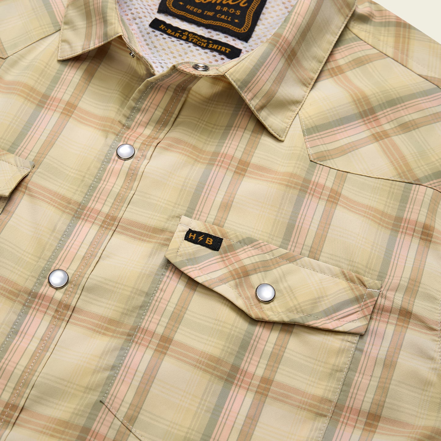 H Bar B Tech Longsleeve - Isley Plaid : Hemp