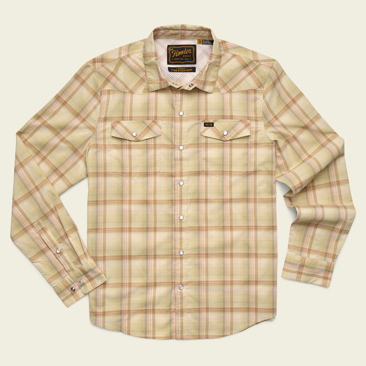 H Bar B Tech Longsleeve - Isley Plaid : Hemp