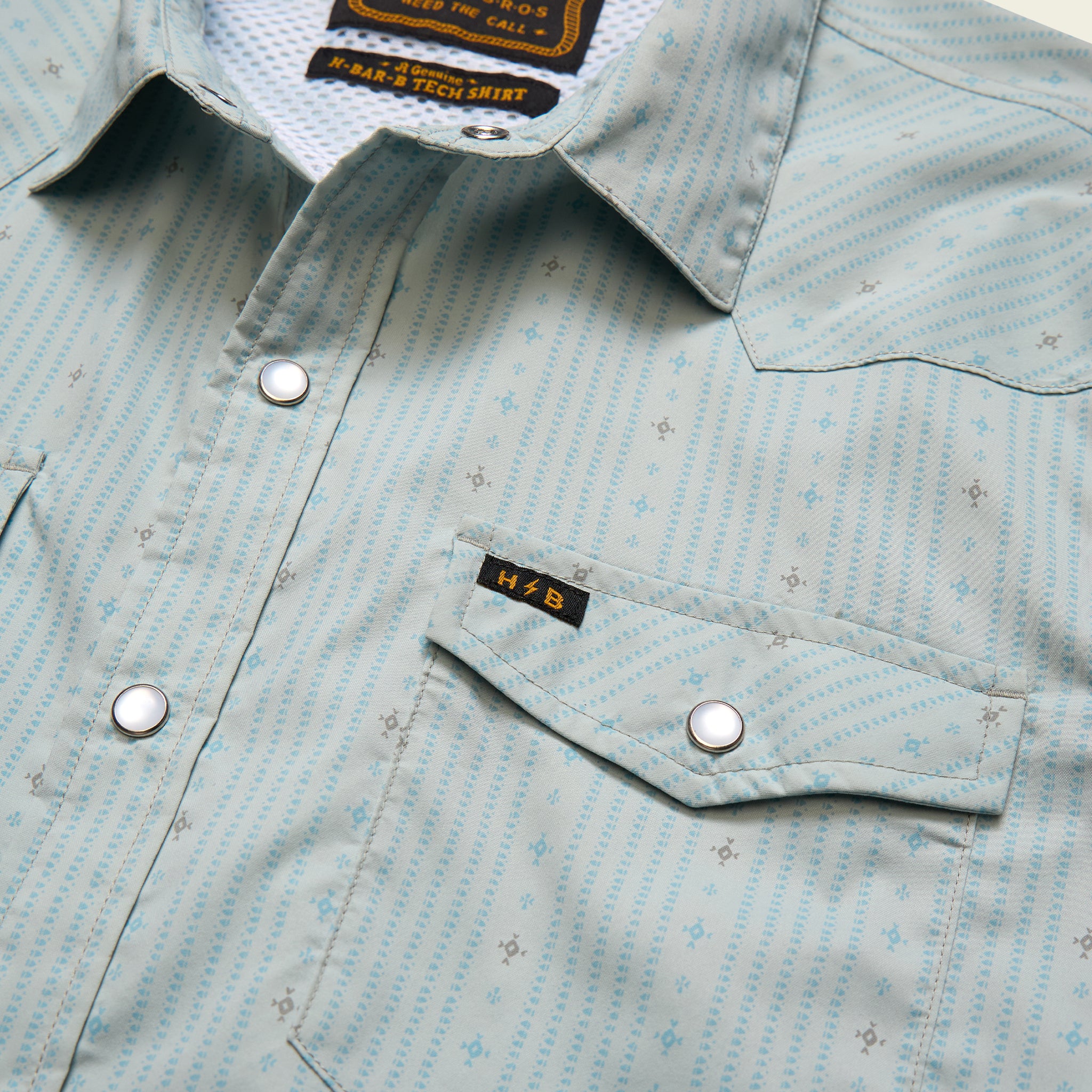 H Bar B Tech Longsleeve - Supernova Stripe : Ash Blue – HOWLER