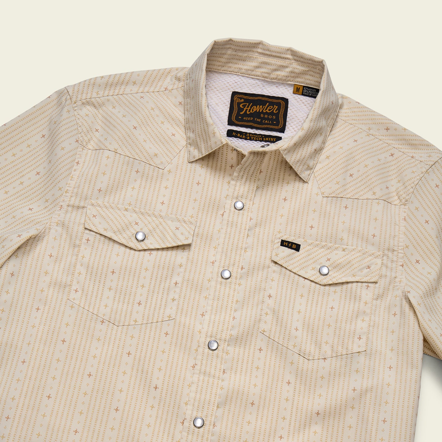 H Bar B Tech Longsleeve - Supernova Stripe : Leche