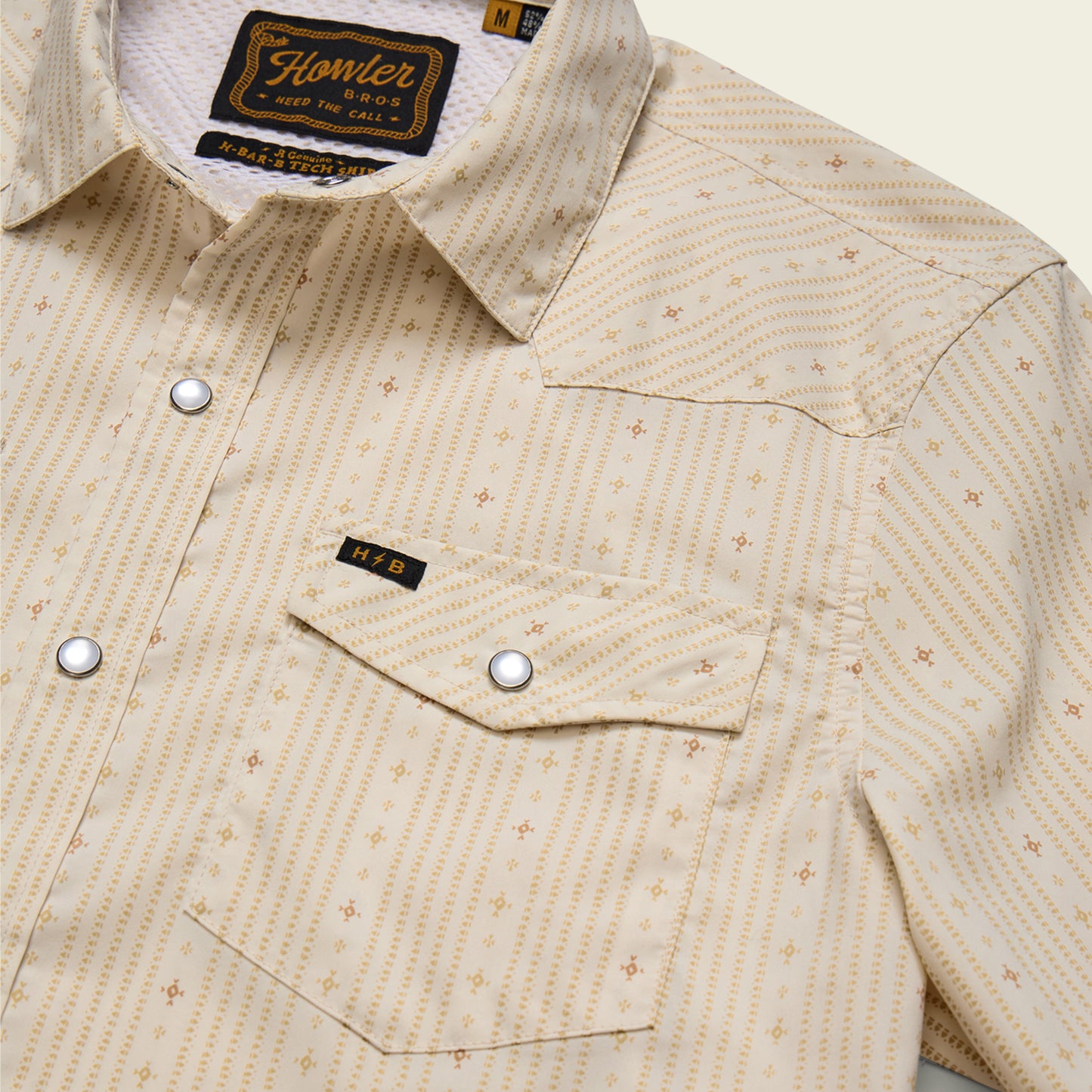 H Bar B Tech Longsleeve - Supernova Stripe : Leche