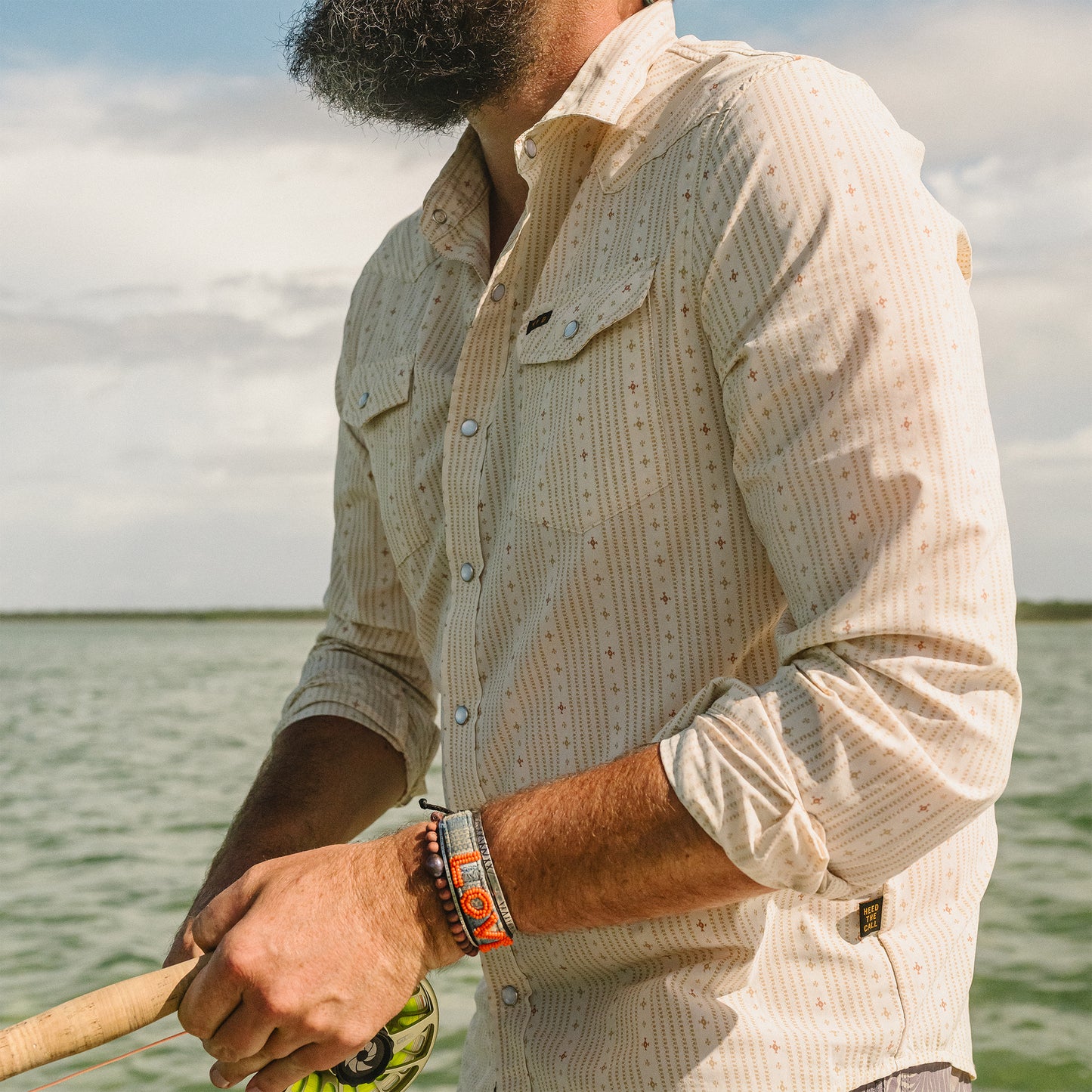 H Bar B Tech Longsleeve - Supernova Stripe : Leche