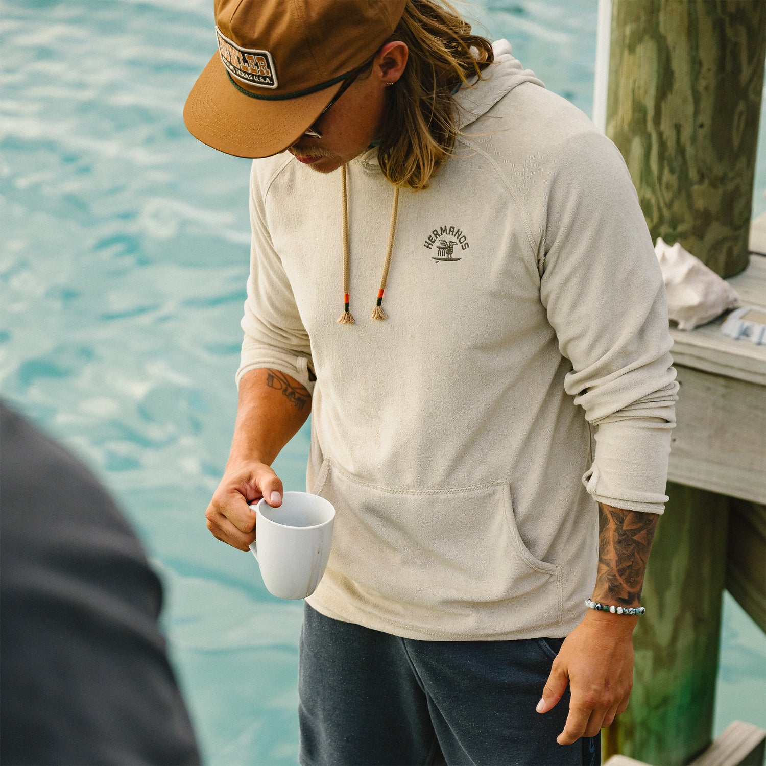 Terrycloth Hoodie - Surfbird : Sand