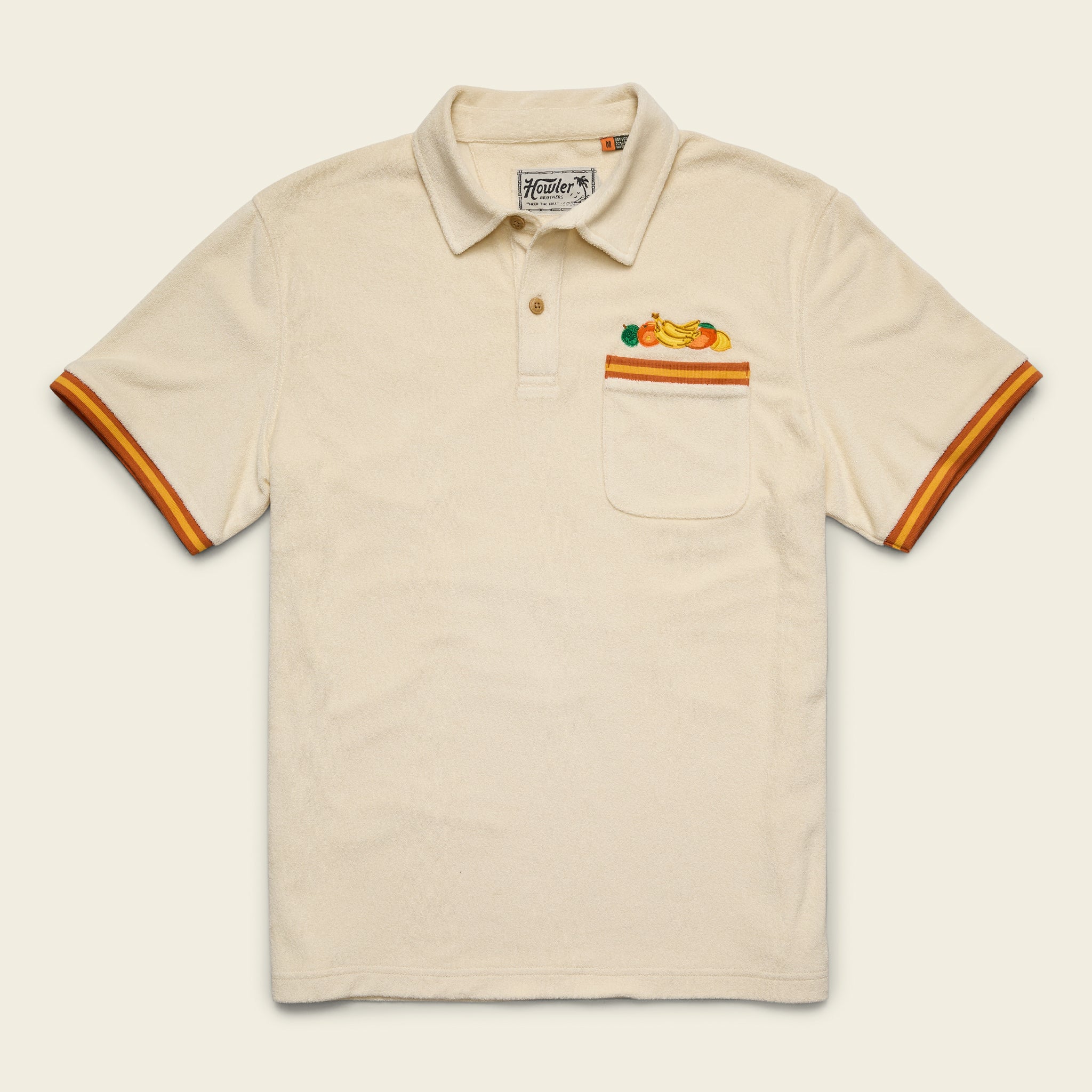 Frutería Plusherman Terry Polo - Cream – HOWLER BROTHERS