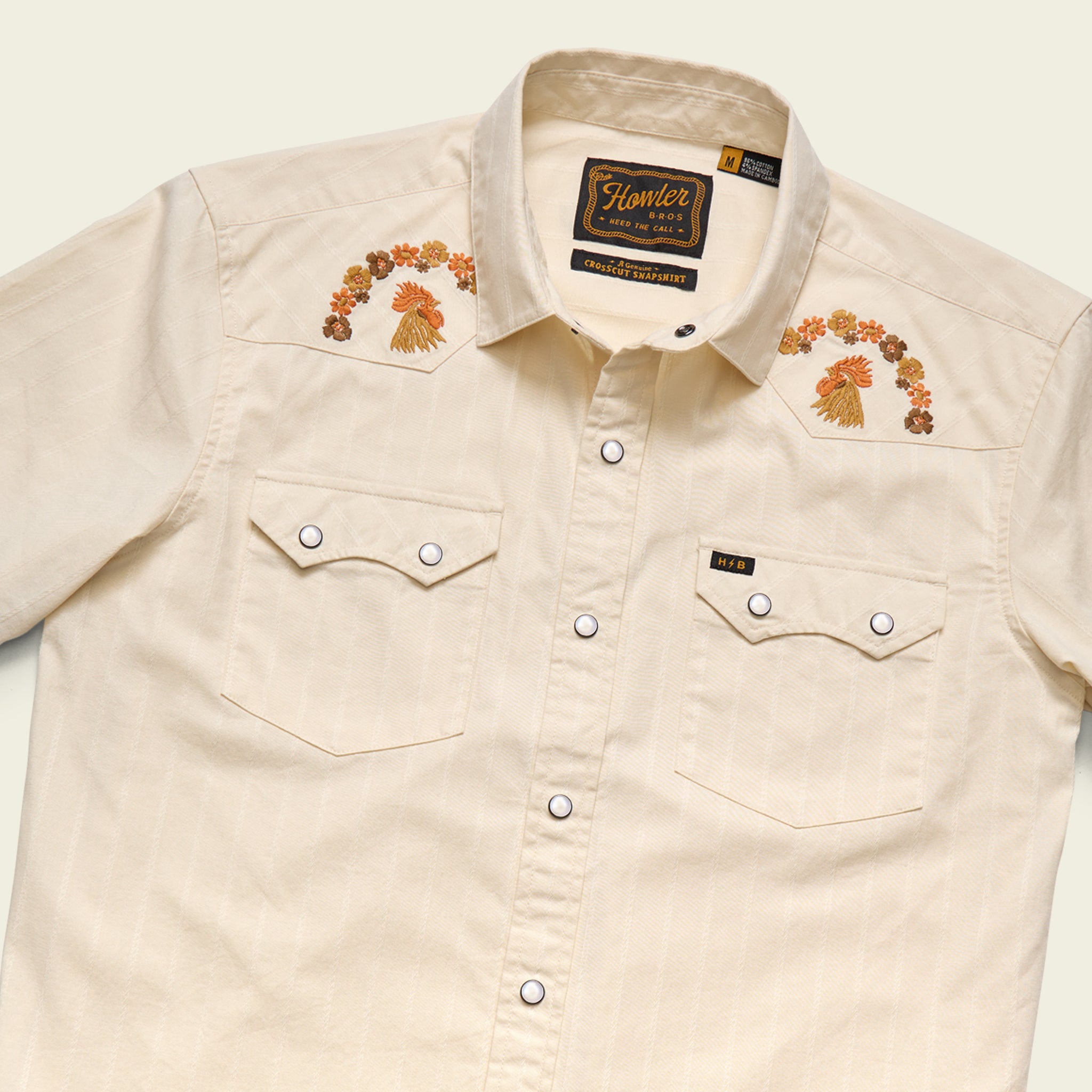 Crosscut Deluxe Shortsleeve Shirt - Fowl Play : Off White Dobby Crosscut Deluxe Shortsleeve Shirt - Fowl Play : Off White Dobby