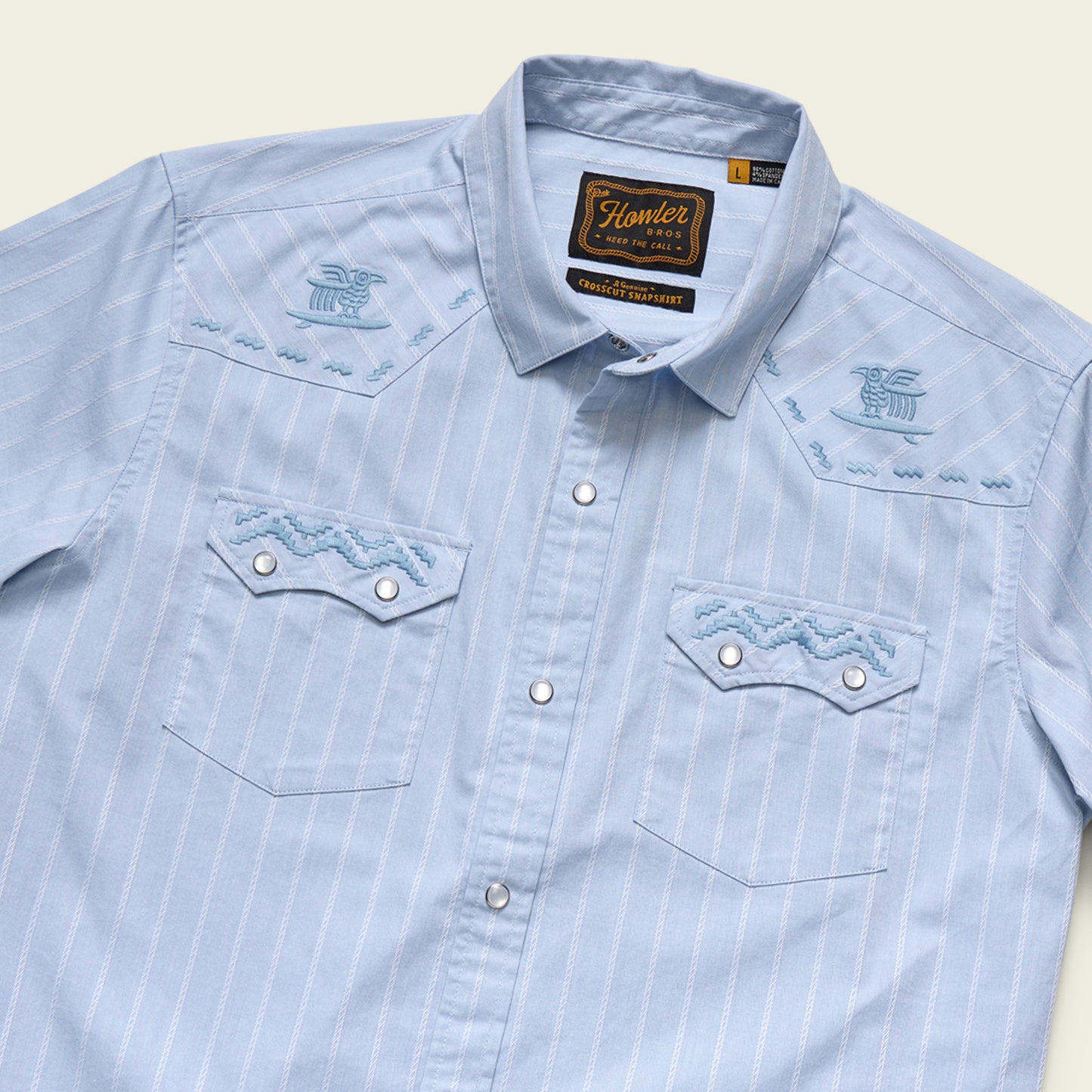 Crosscut Deluxe Shortsleeve Shirt - Surfbird : Sky Oxford Dobby
