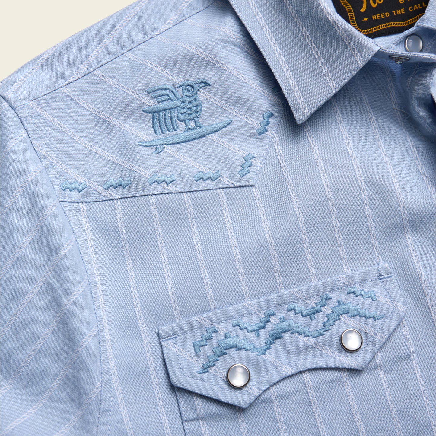 Crosscut Deluxe Shortsleeve Shirt - Surfbird : Sky Oxford Dobby