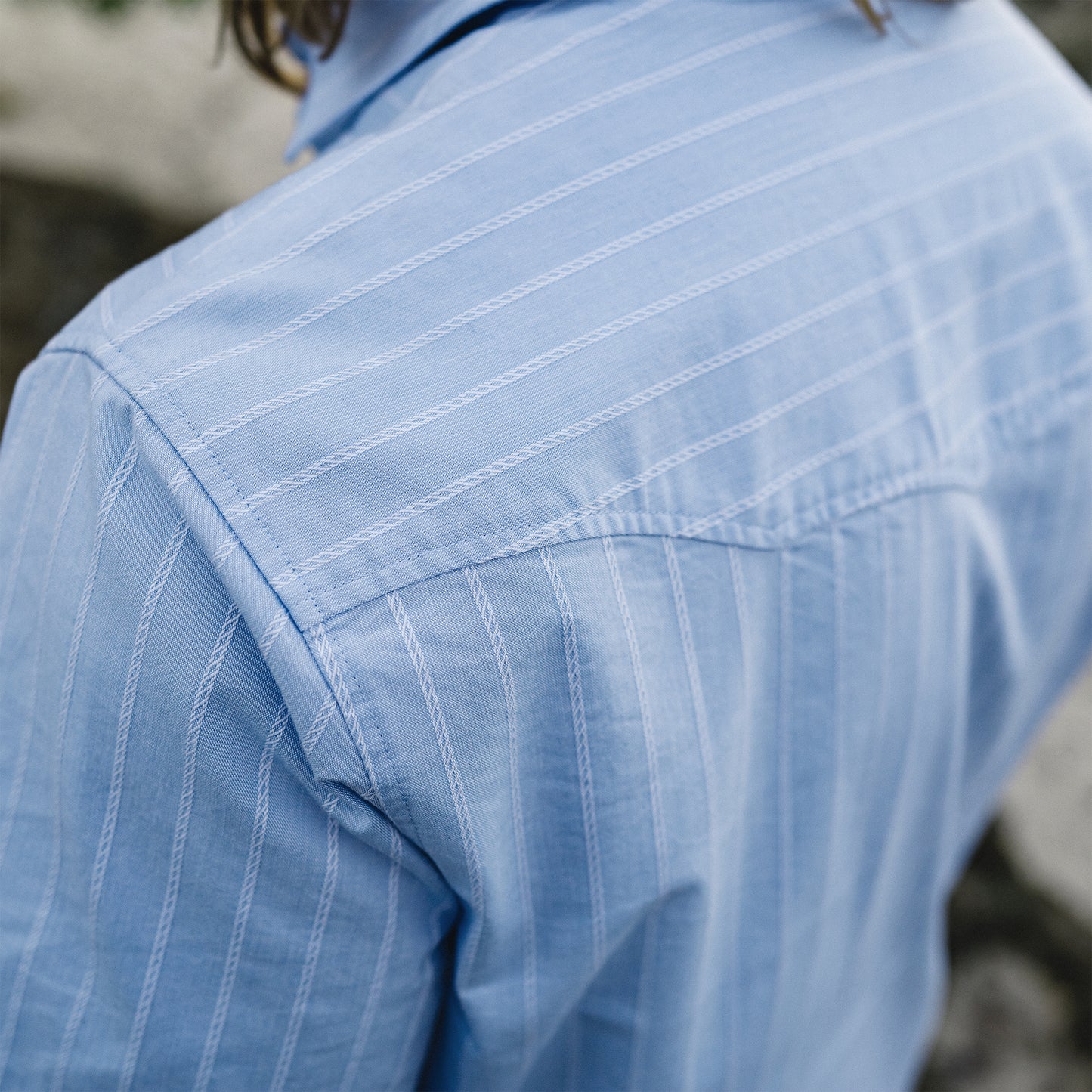 Crosscut Deluxe Shortsleeve Shirt - Surfbird : Sky Oxford Dobby