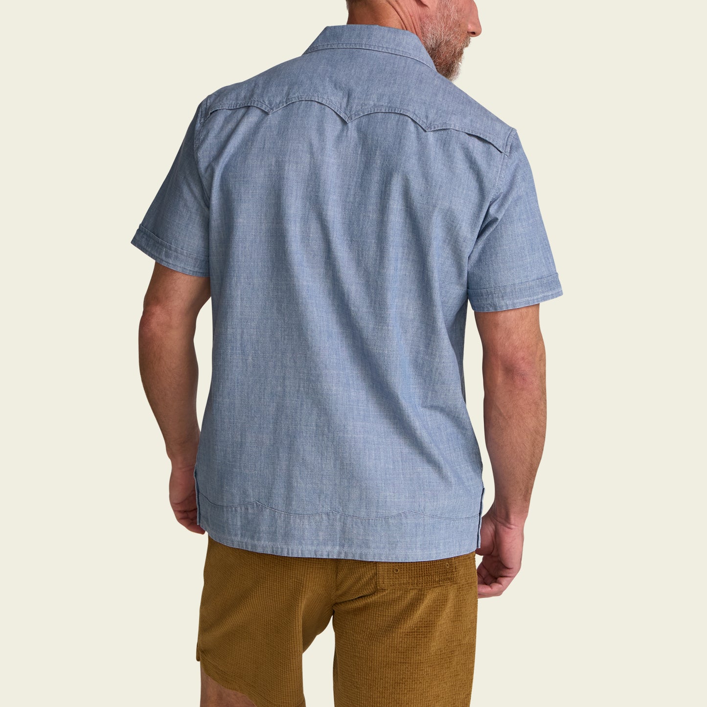Guayabera Shirt - Pictographs : Washed Indigo Chambray