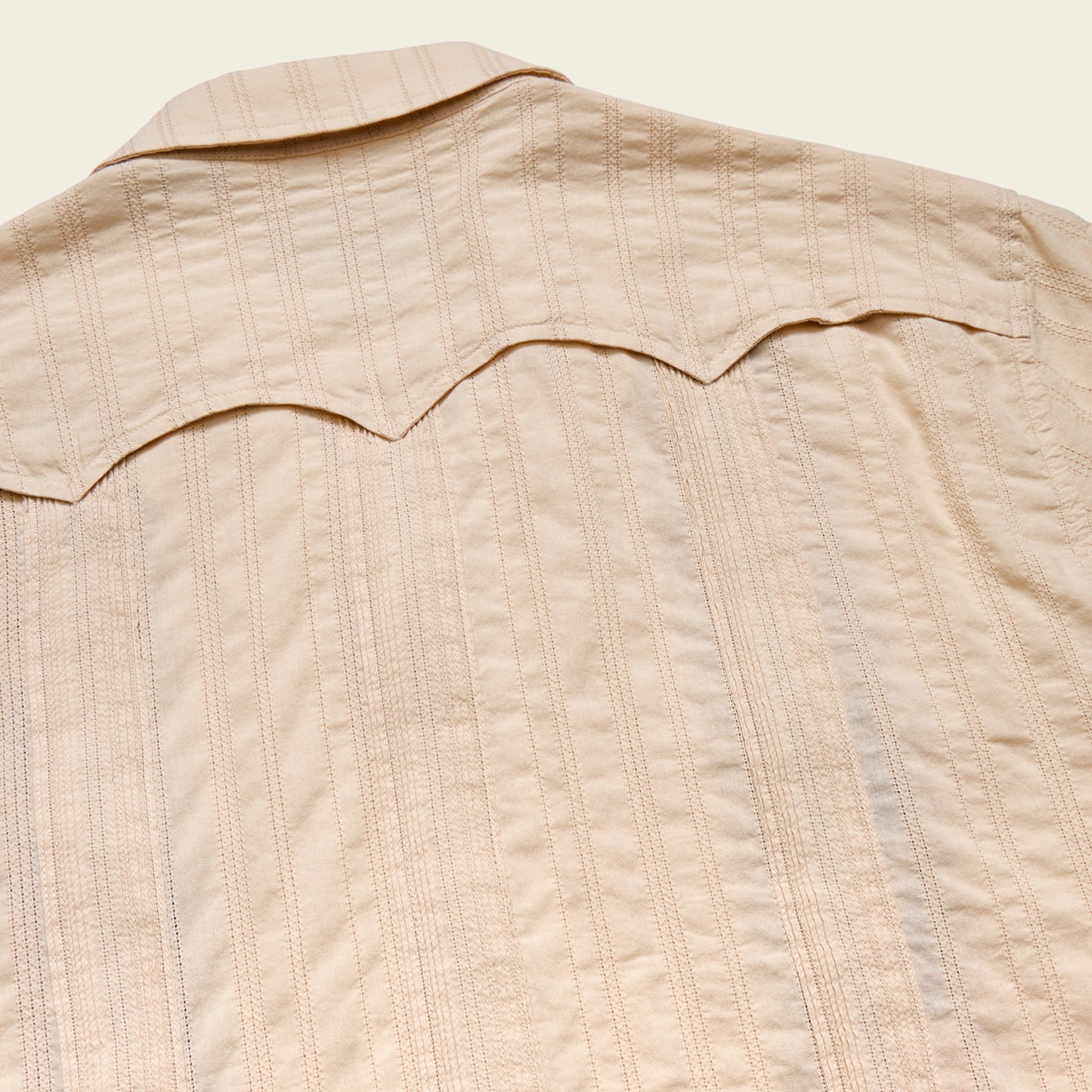 Guayabera Shirt - Temple Tracks : Oatmeal