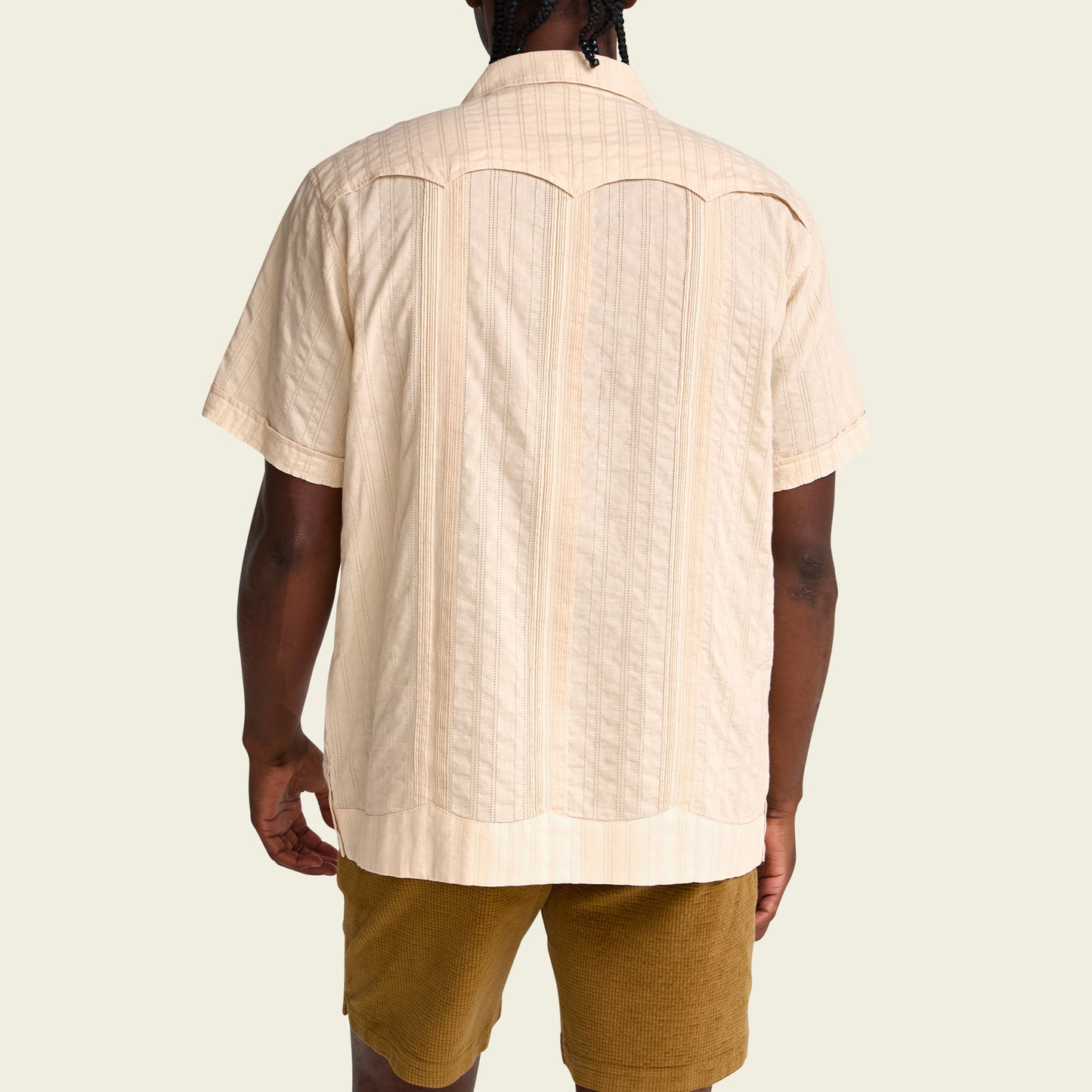 Guayabera Shirt - Temple Tracks : Oatmeal