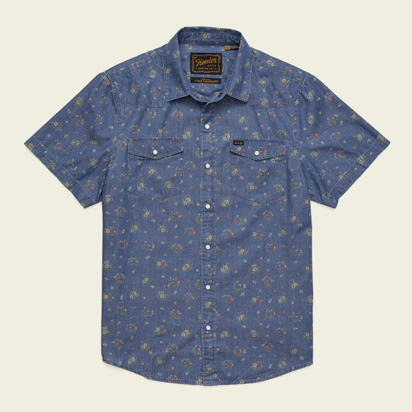 H Bar B Snapshirt - Bouquets : Washed Indigo – HOWLER BROTHERS