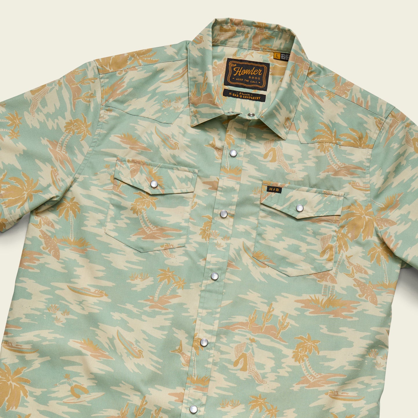 H Bar B Snapshirt - Dreamland : Seafoam