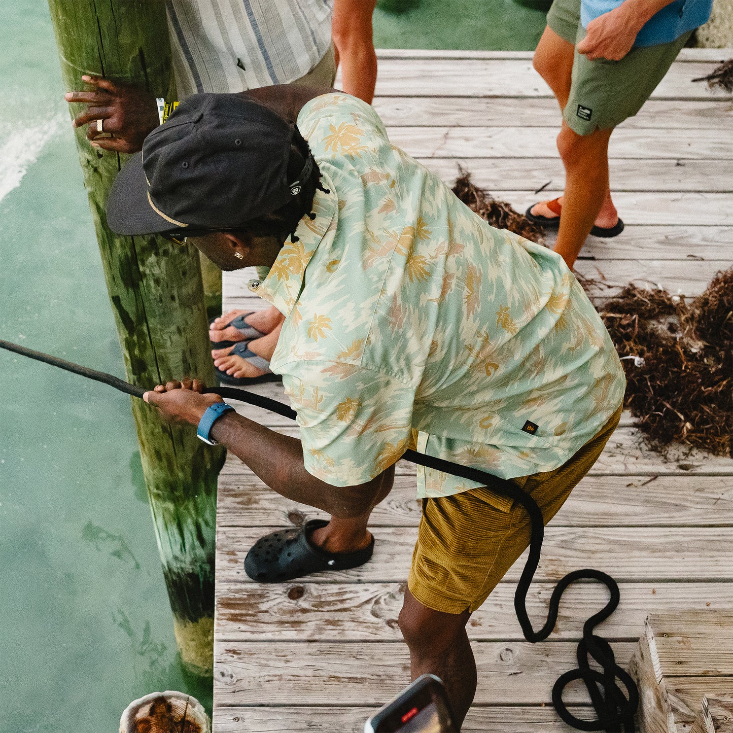 H Bar B Snapshirt - Dreamland : Seafoam