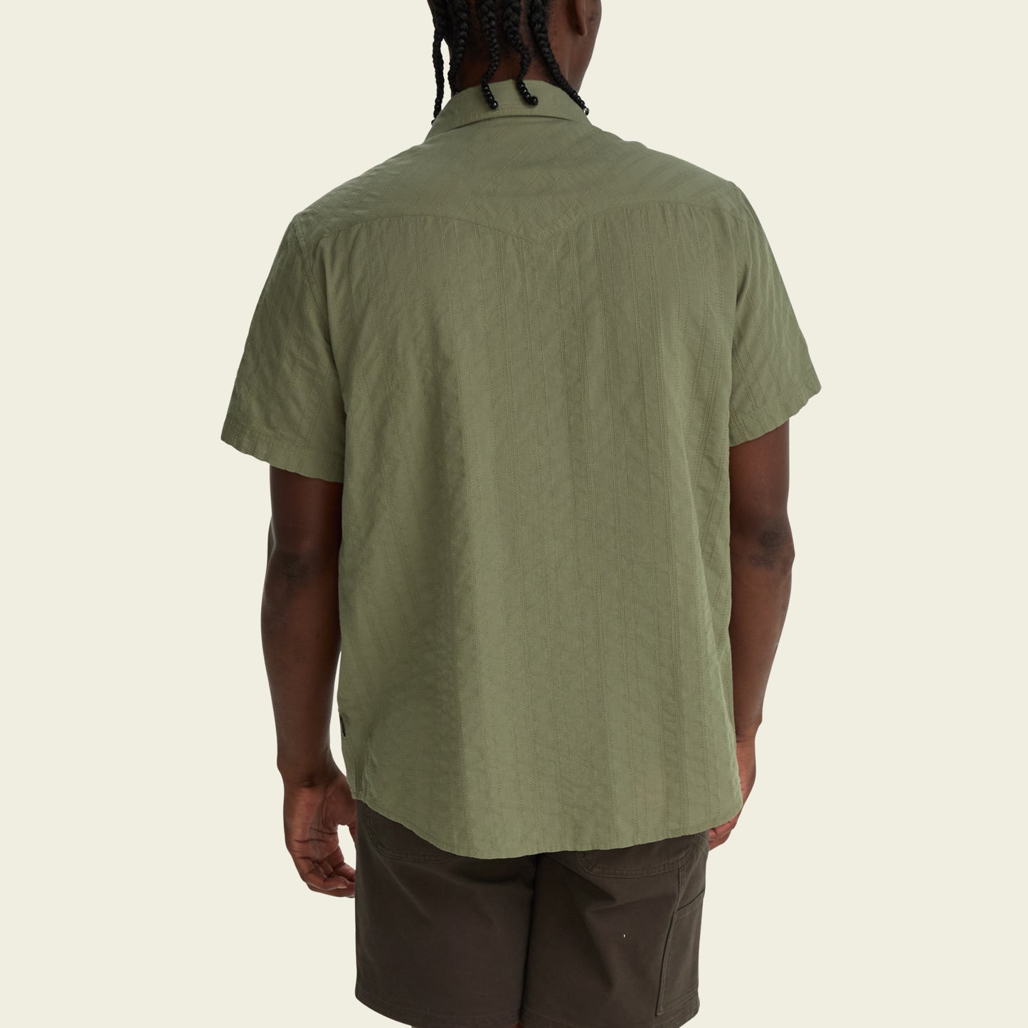 H Bar B Snapshirt - Eyelet Stripe : Cadet