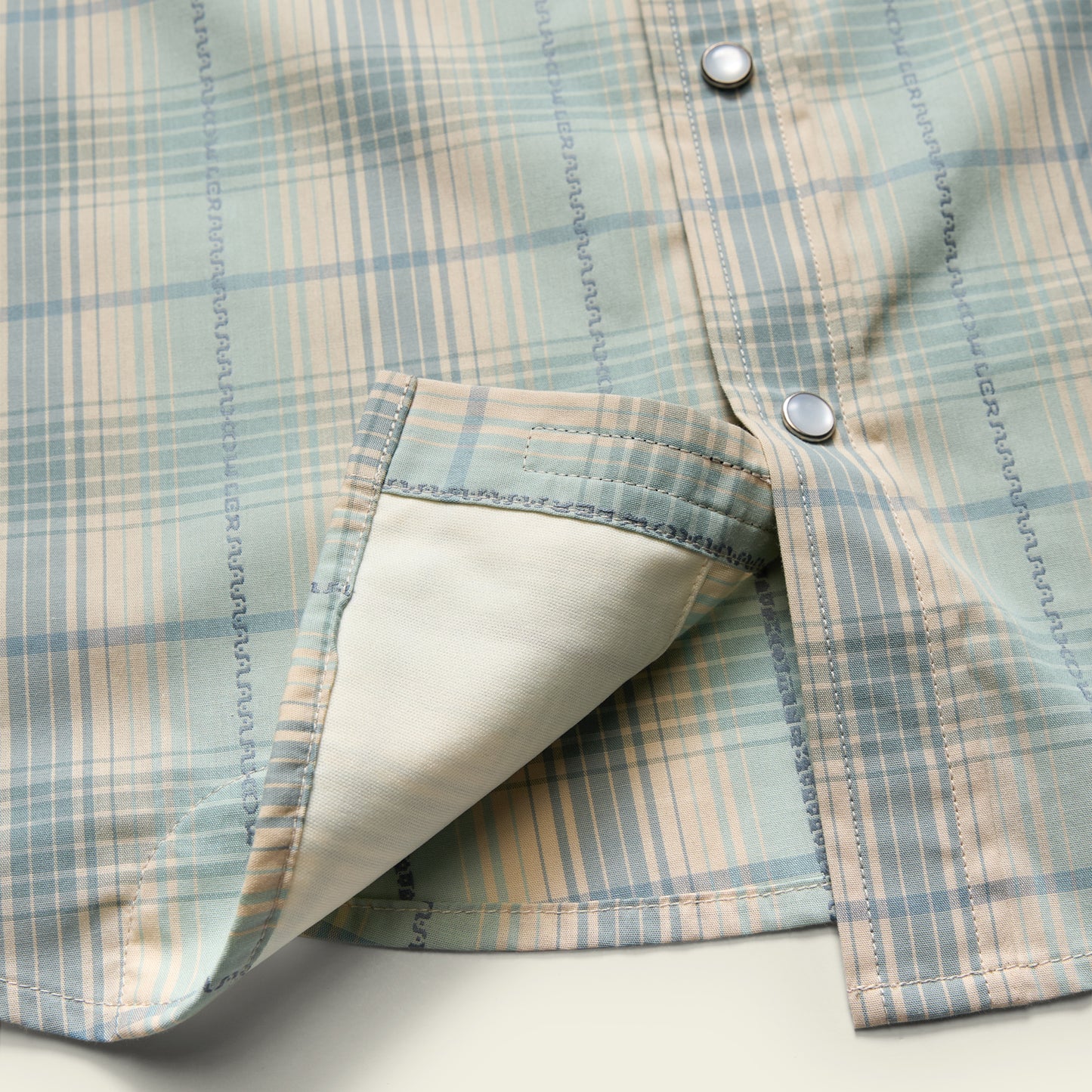 H Bar B Snapshirt - Prairie Plaid : Seafoam