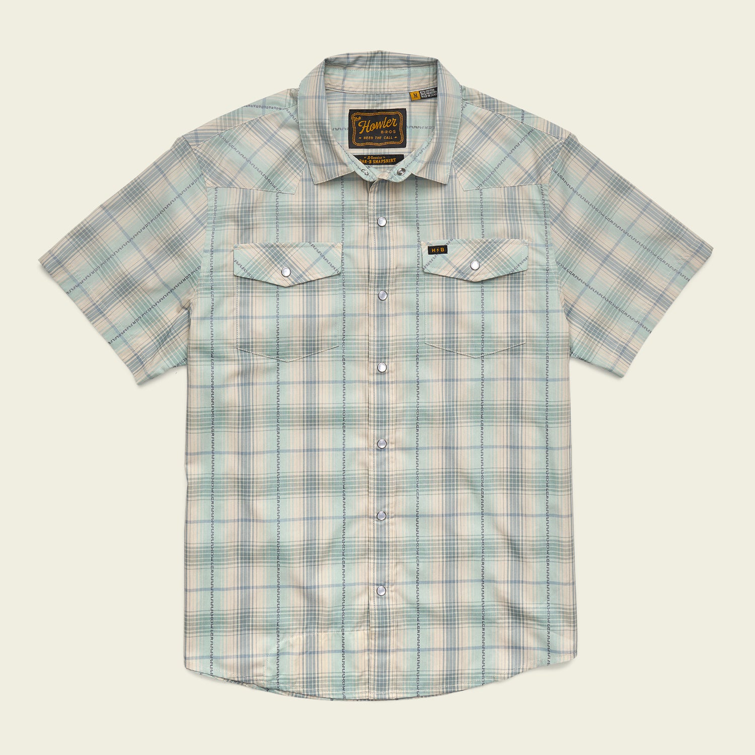 H Bar B Snapshirt - Prairie Plaid : Seafoam