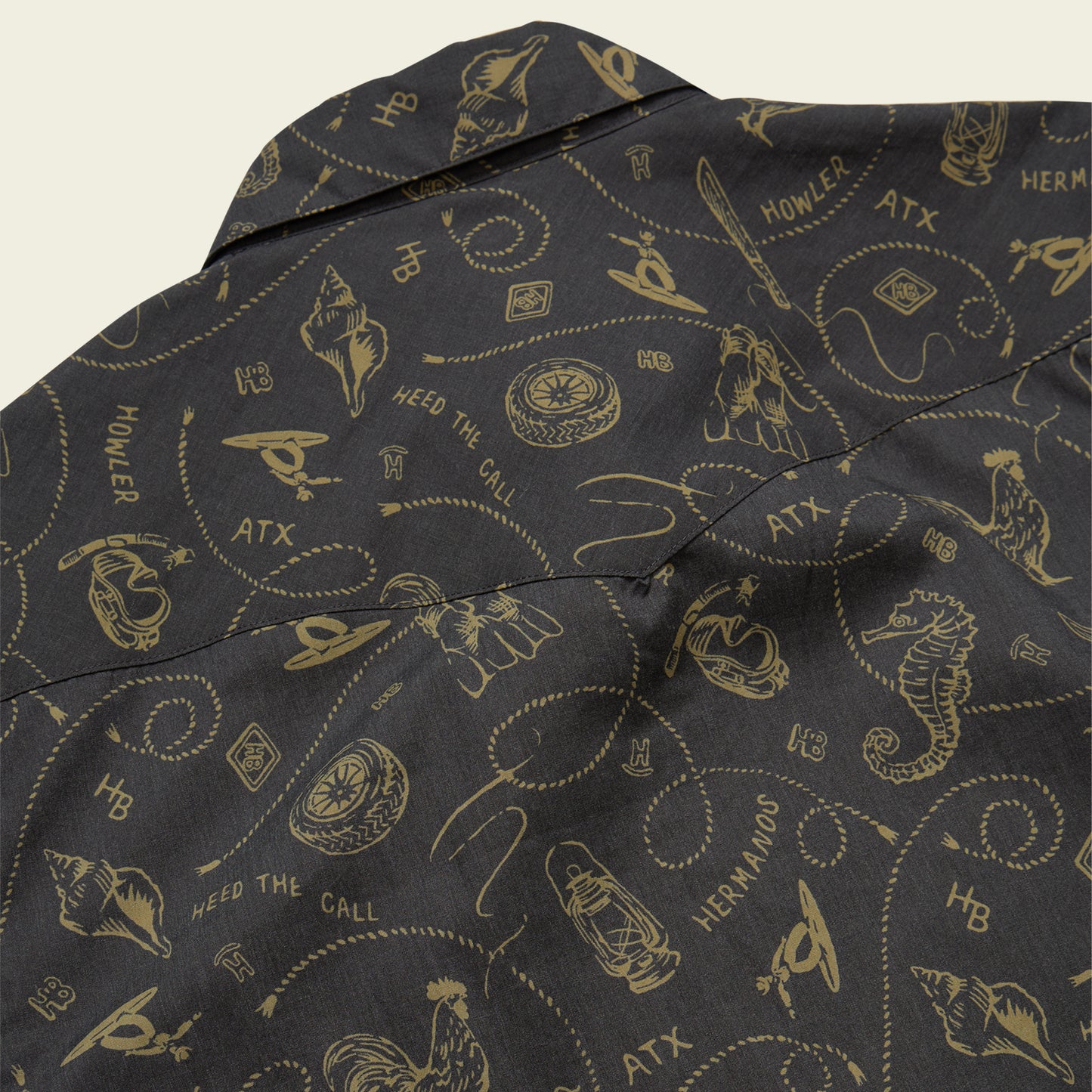 H Bar B Snapshirt - Sea Rodeo : Antique Black