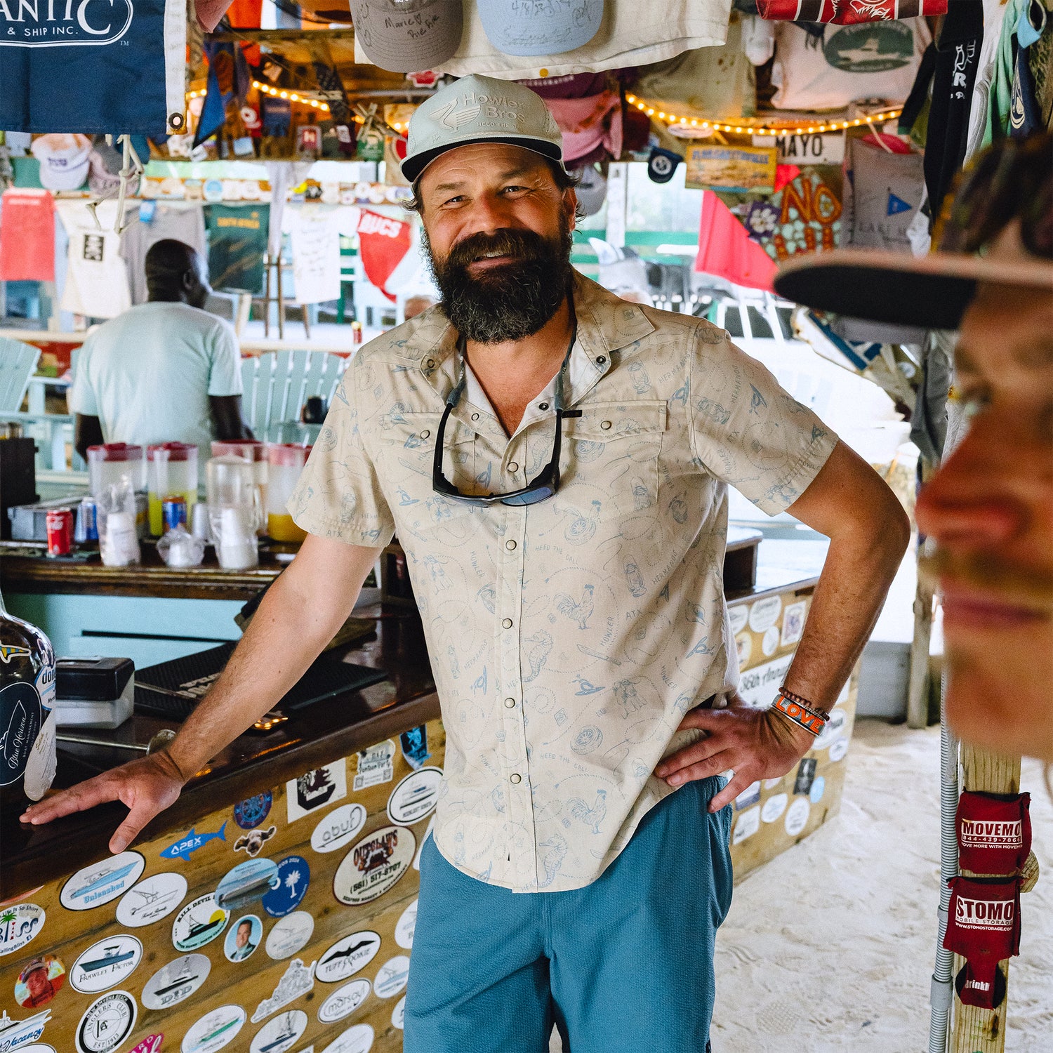 H Bar B Snapshirt - Sea Rodeo : Sand