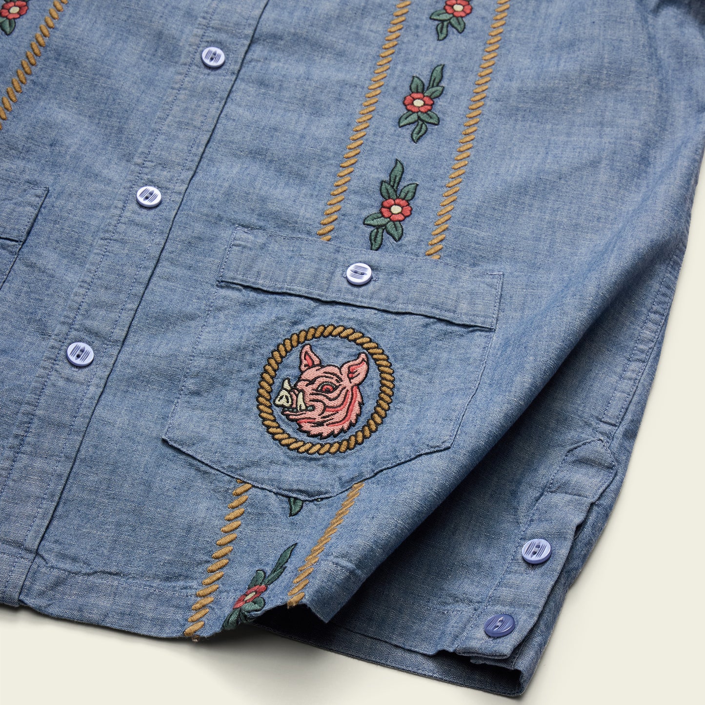 HFTTMM  Guayabera Shirt - Sea Mist