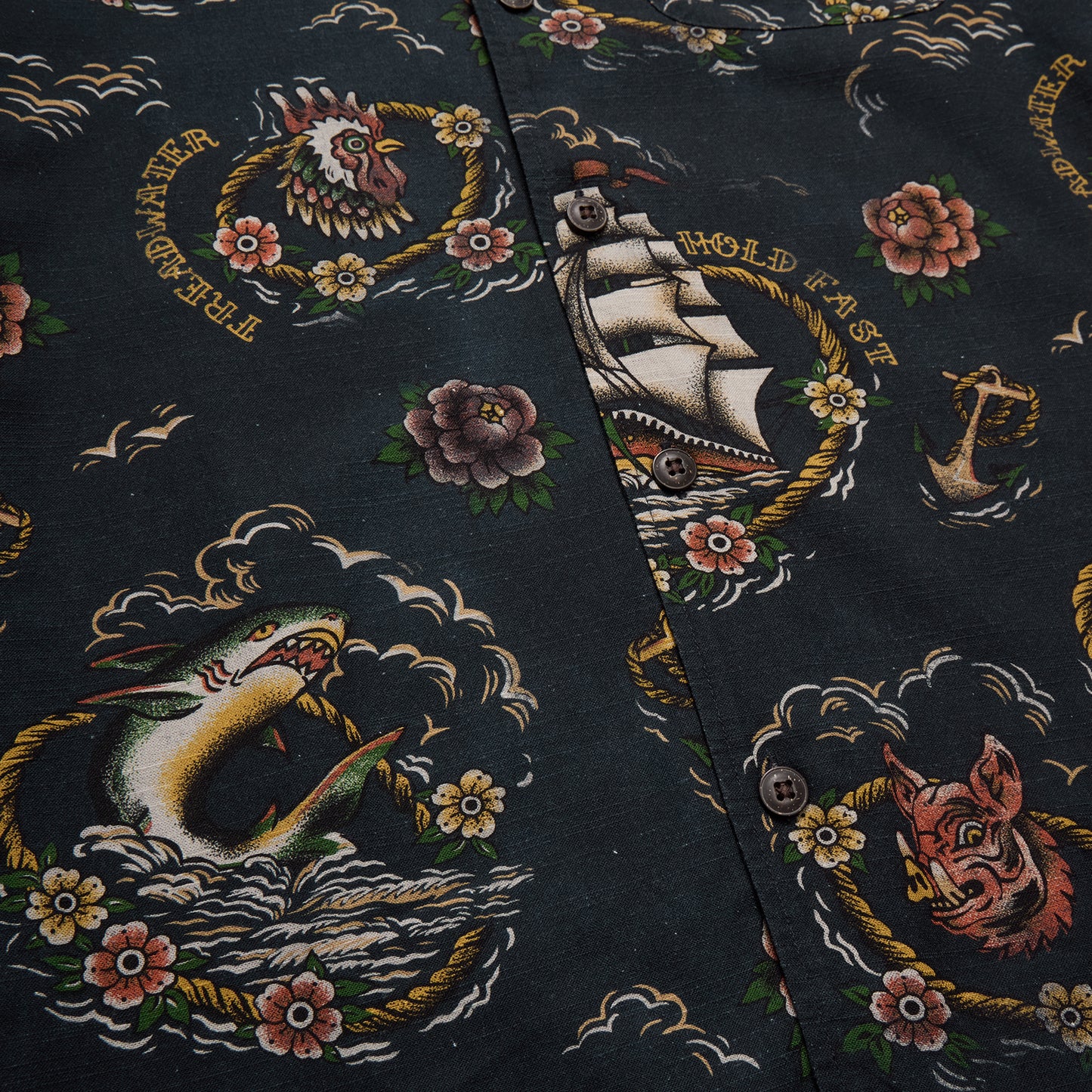 HFTTMM Monoloha Shirt - Sea Spell : Deep Ocean