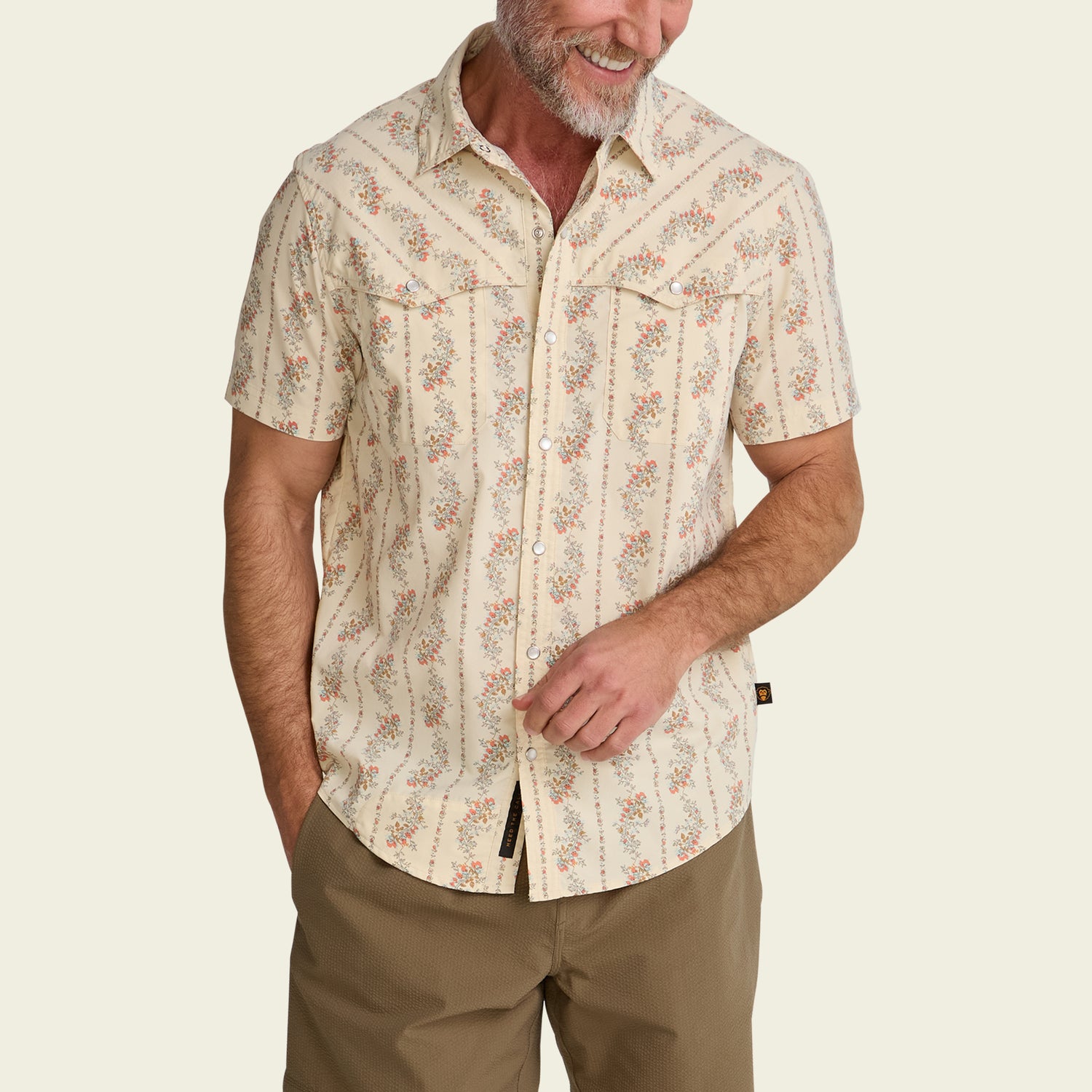 country dress shirts Howler Brothers Open Tech Shirt western shirt for men is suitable for dances Men's Pearl Snap Western Shirts