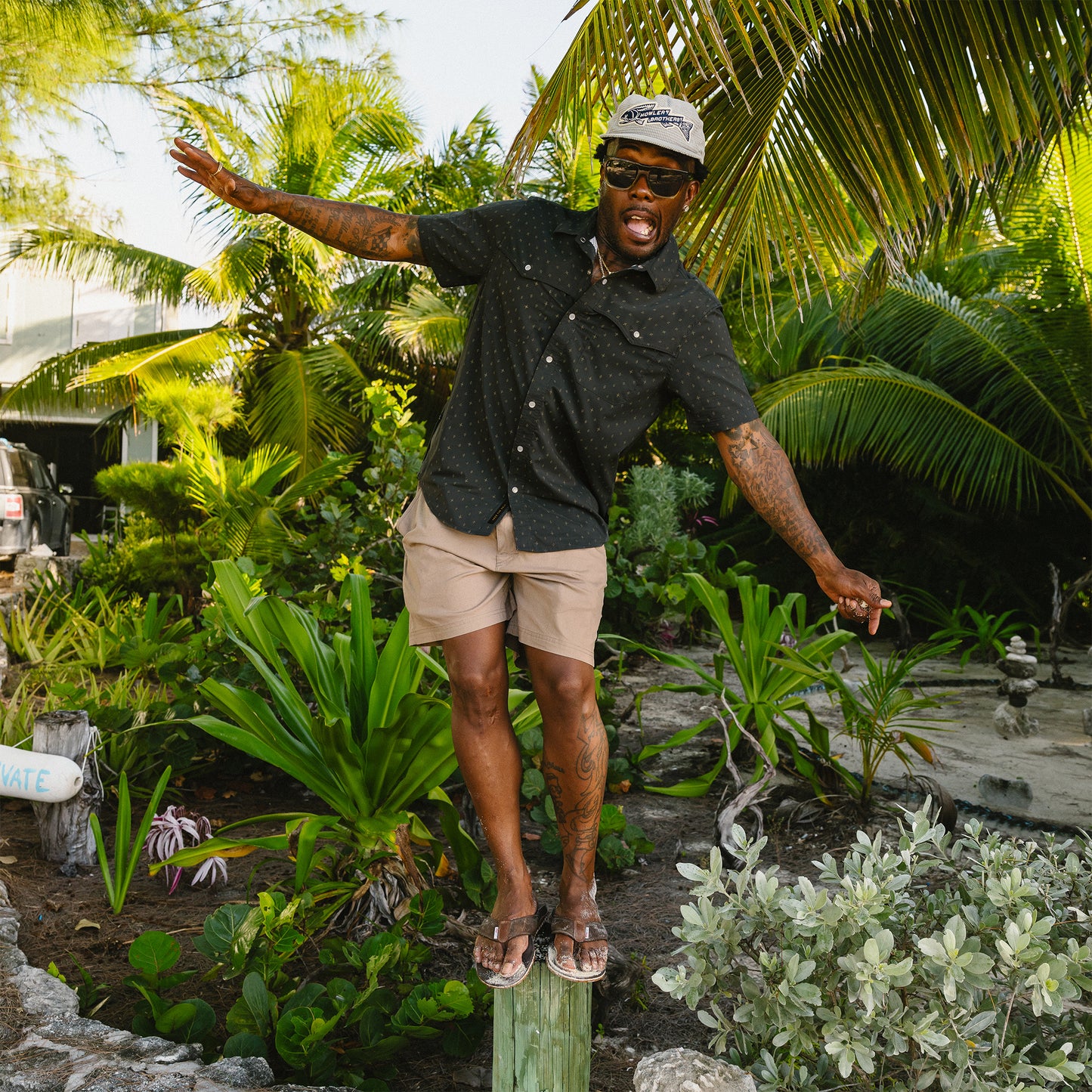 Open Country Tech Shirt - Supernovas : Antique Black