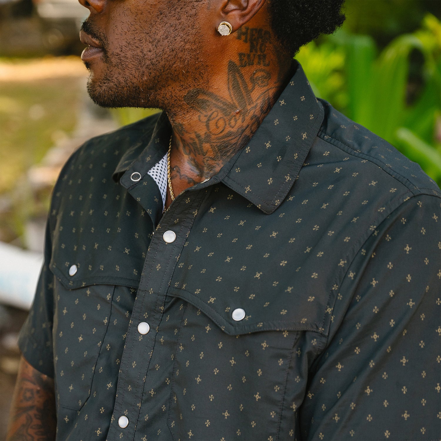 Open Country Tech Shirt - Supernovas : Antique Black