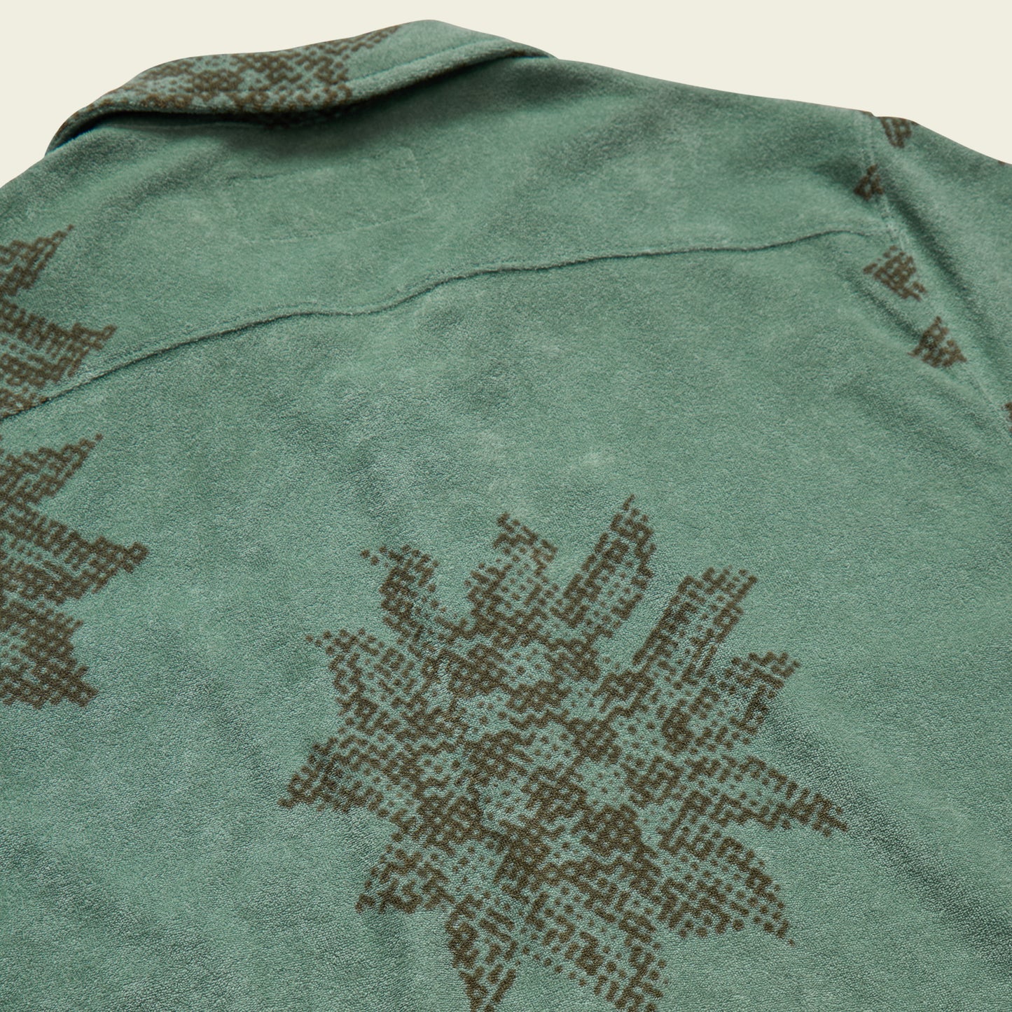 Palapa Terry Shirt - Sunflower Pixels : Granite Green
