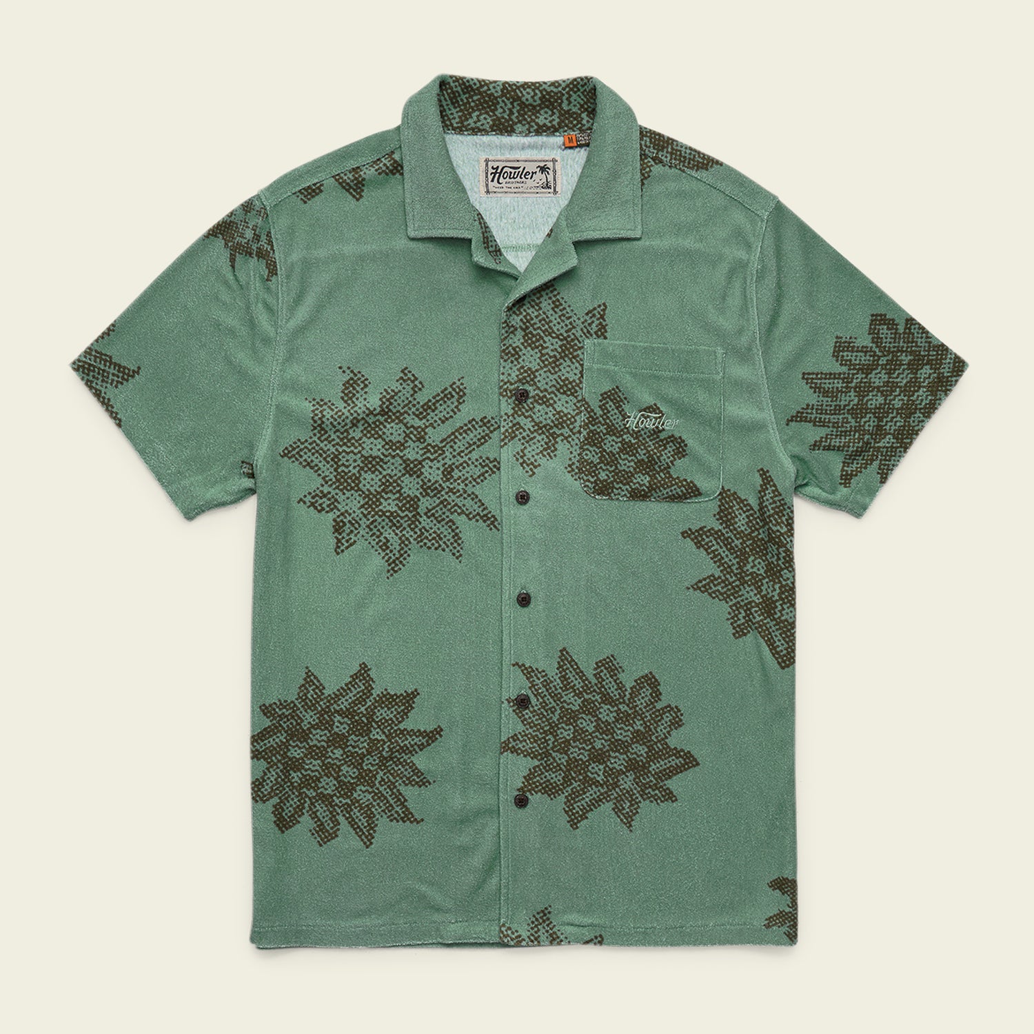Palapa Terry Shirt - Sunflower Pixels : Granite Green