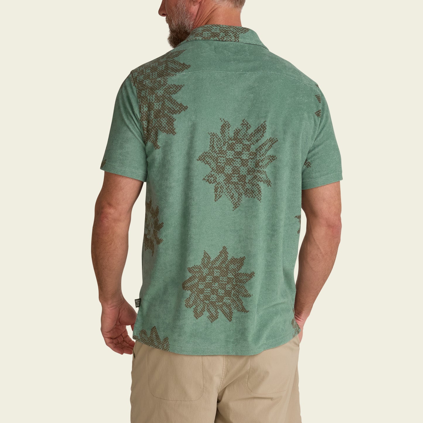 Palapa Terry Shirt - Sunflower Pixels : Granite Green