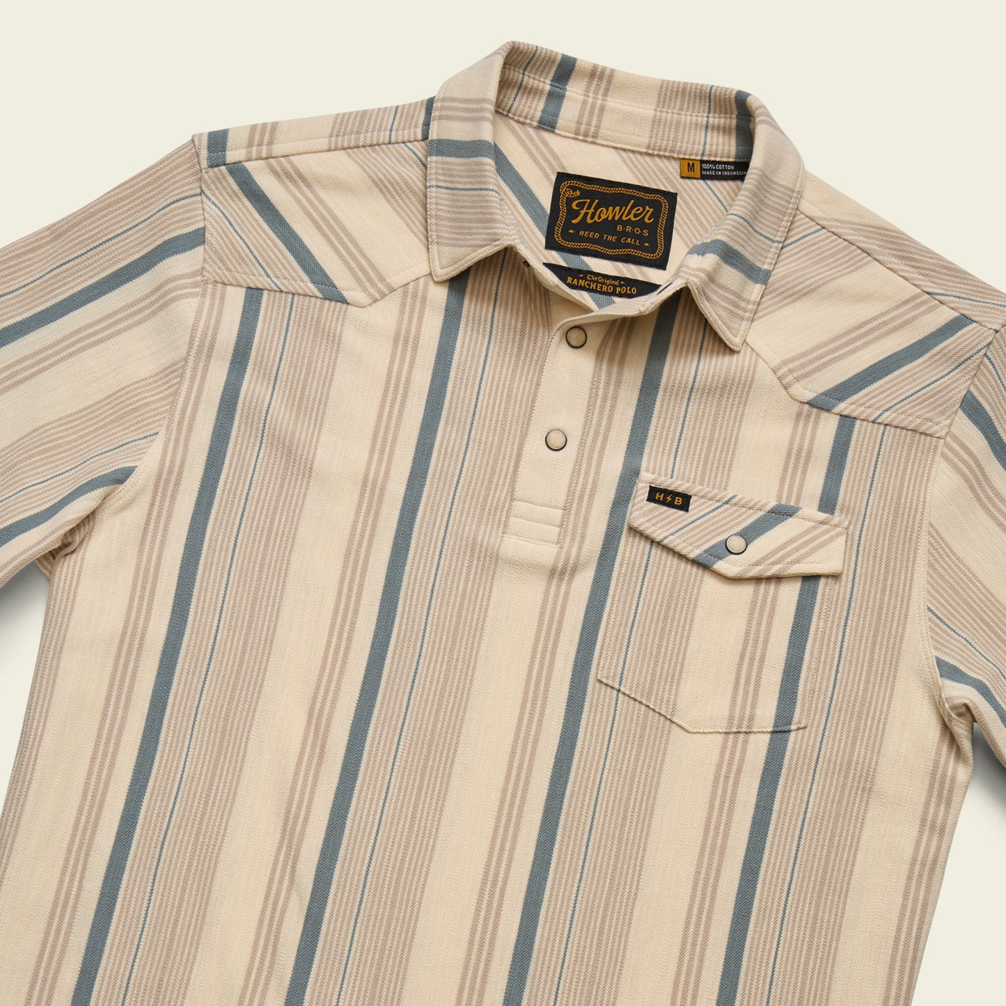 Ranchero Polo - Old Bill Stripe : Limestone