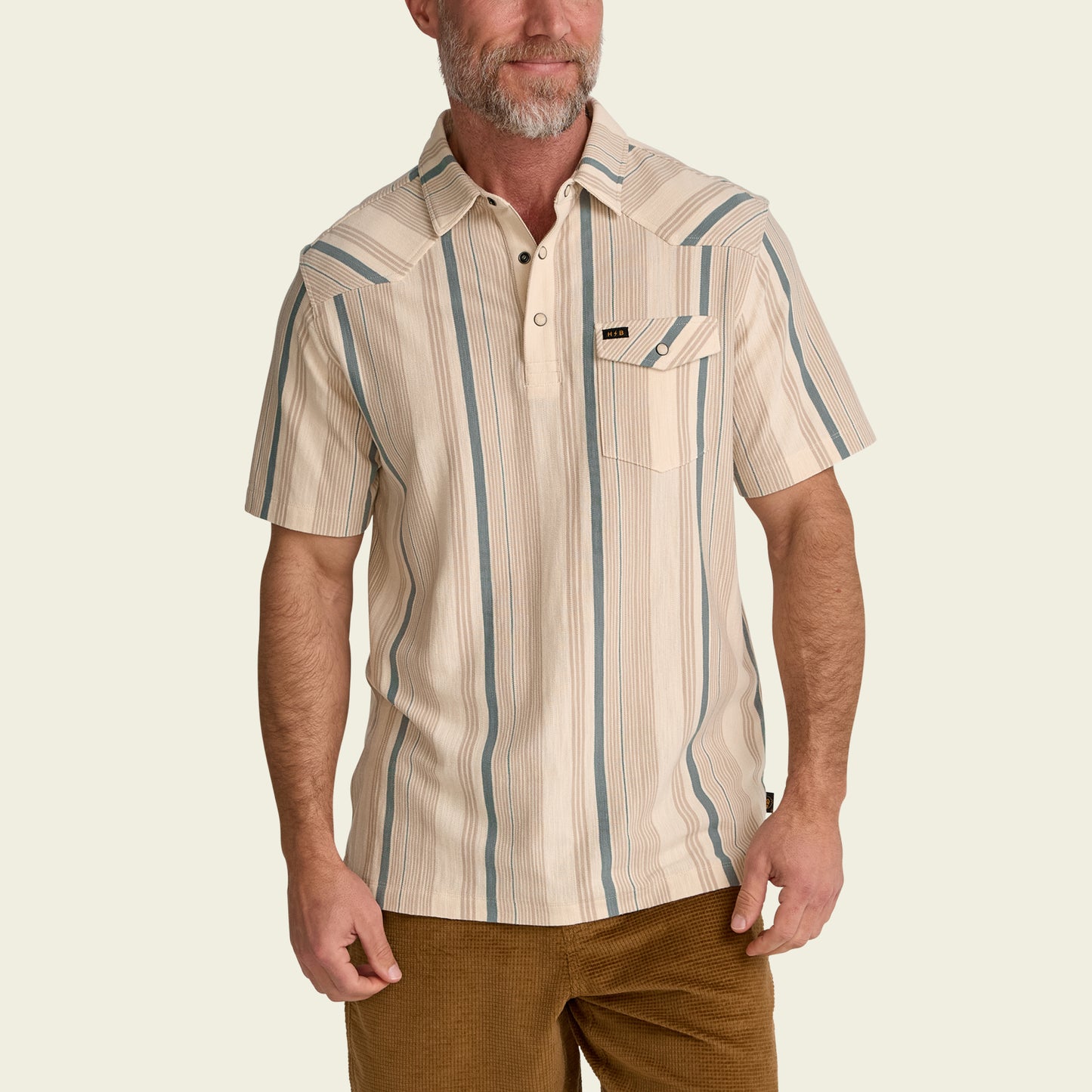 Ranchero Polo - Old Bill Stripe : Limestone