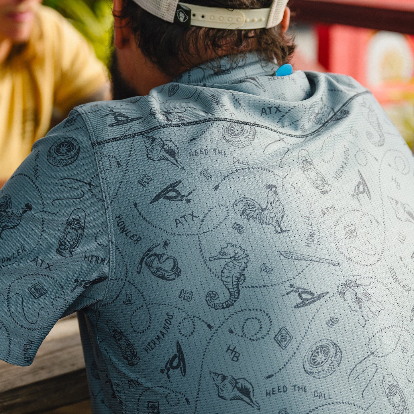 Ranchero Tech Polo - Sea Rodeo : Iron Blue