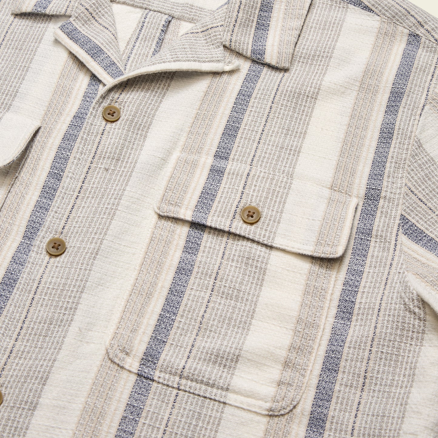 Shores Club Shirt - Old Bill Stripe : Limestone