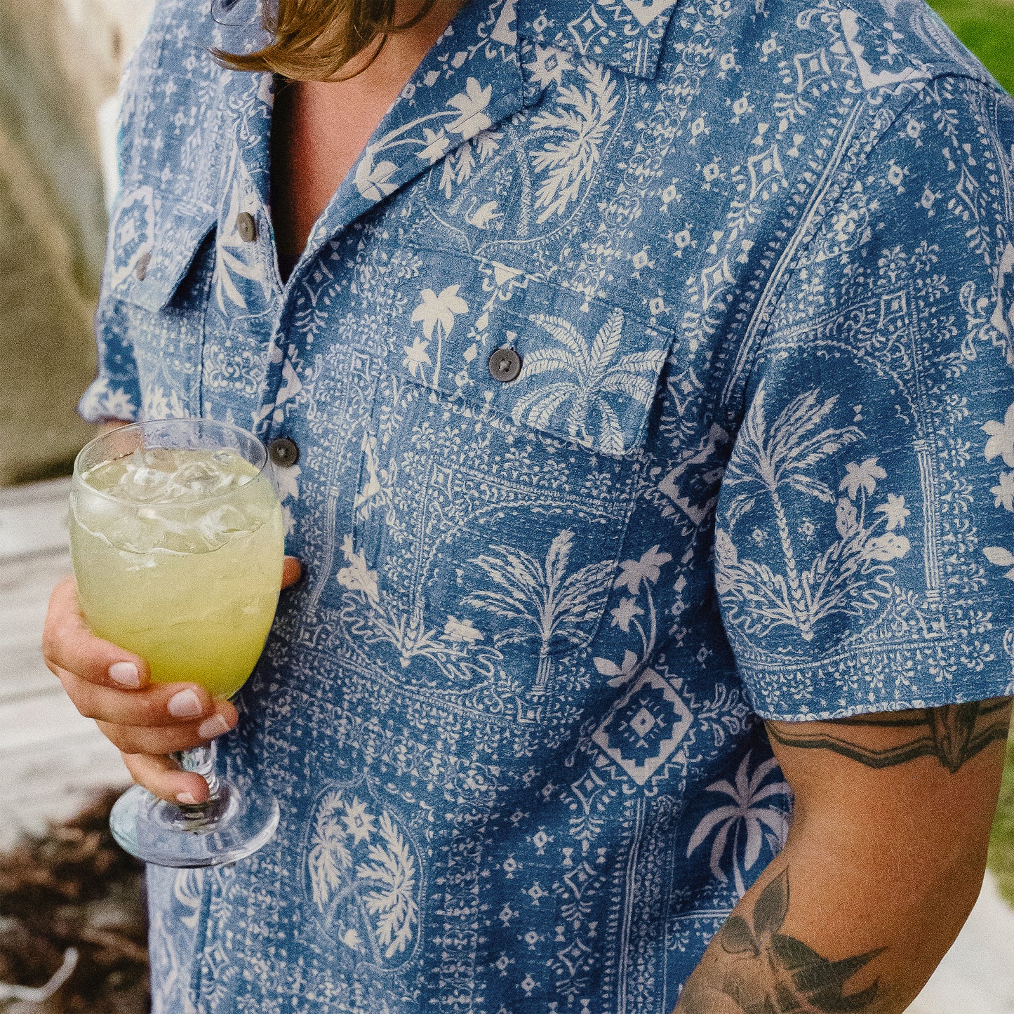 Shores Club Shirt - Palmetto Prophecy : Storm Blue