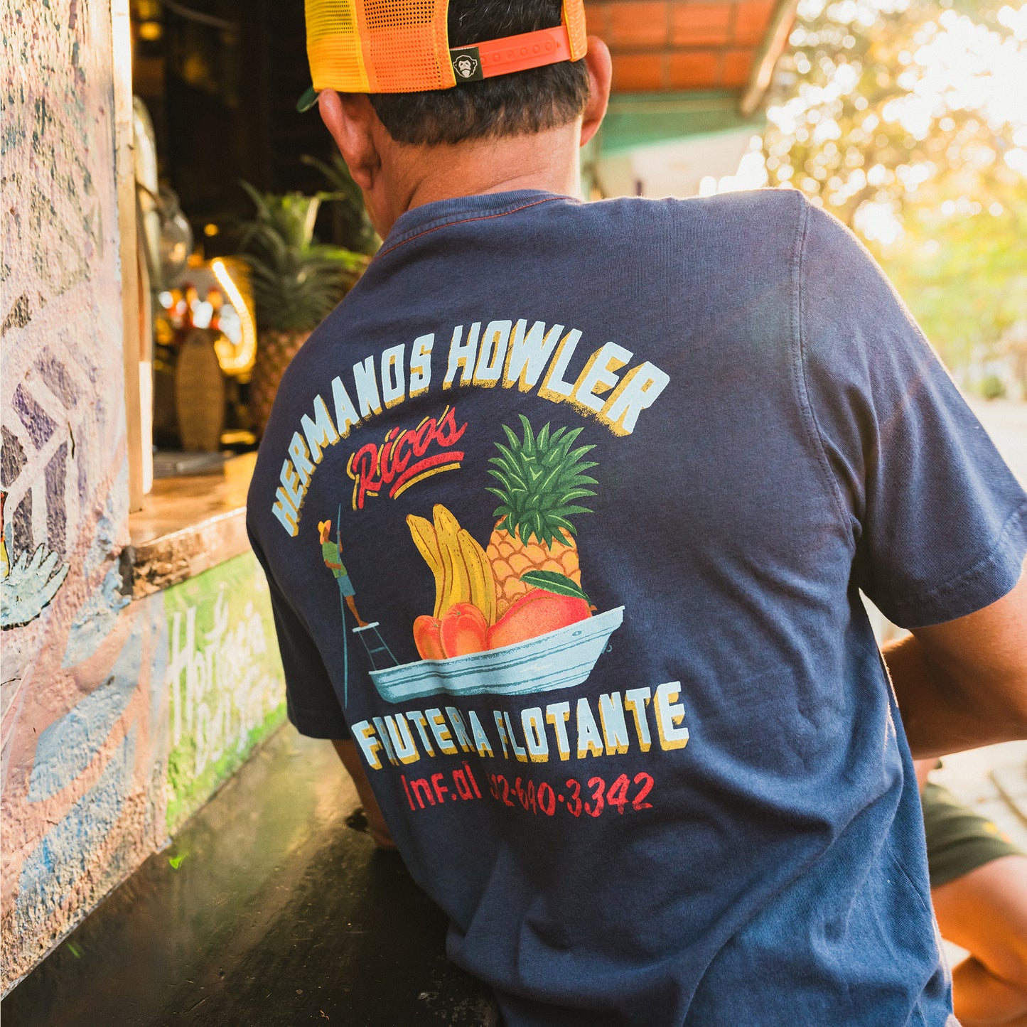 Frutería Flotante Cotton Pocket T-Shirt - Navy