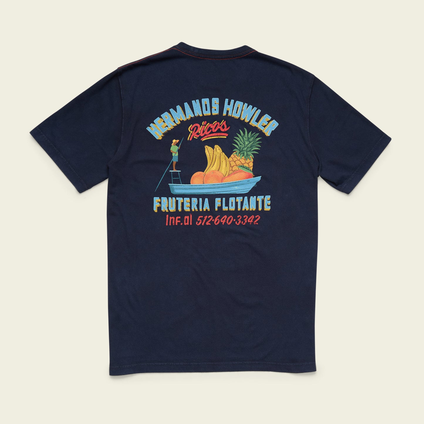 Fruteria Flotante Cotton Pocket T-Shirt - Navy