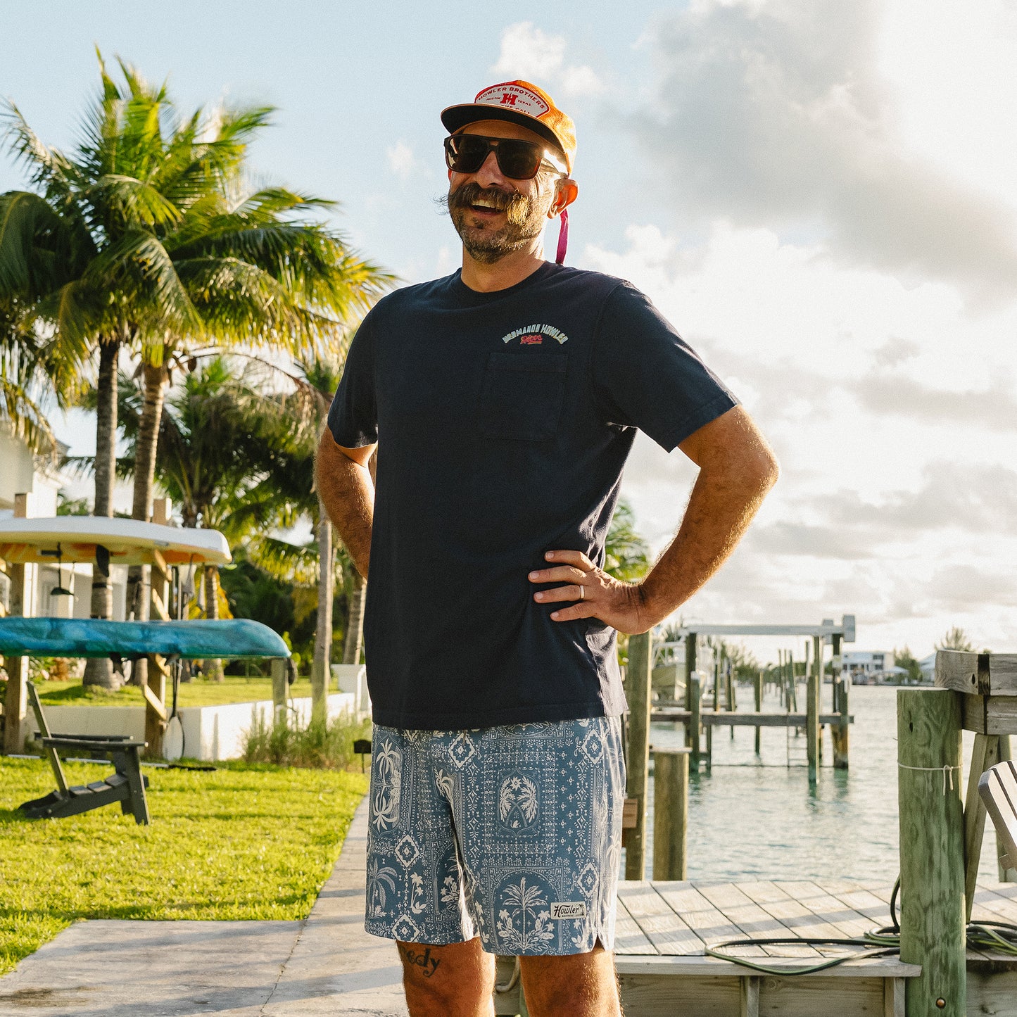 Fruteria Flotante Cotton Pocket T-Shirt - Navy