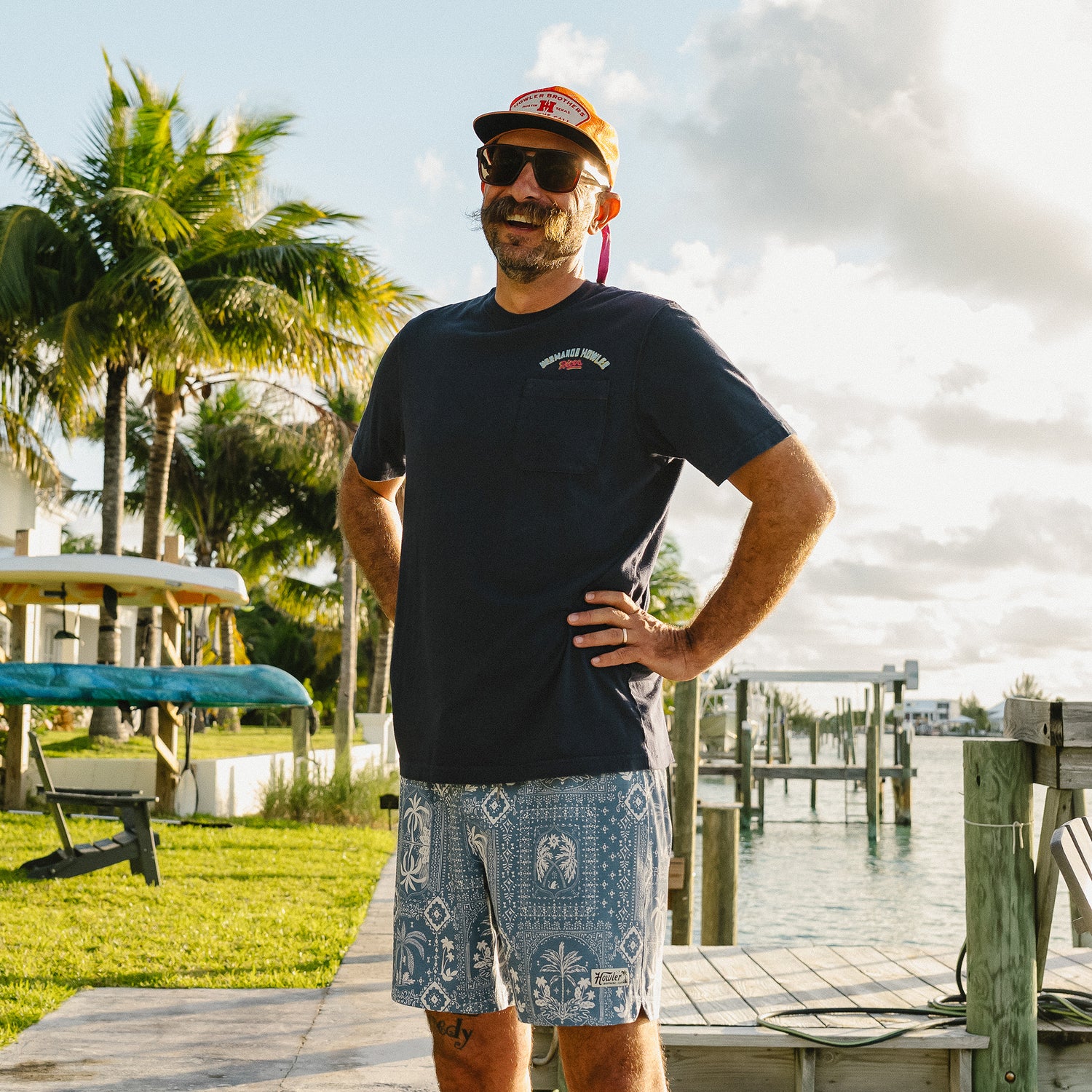 Fruteria Flotante Cotton Pocket T-Shirt - Navy