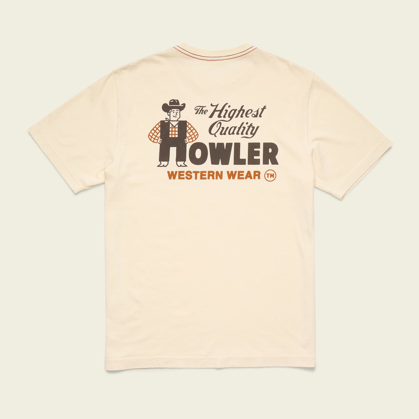 Howler Western Wear Cotton T-Shirt - Natural