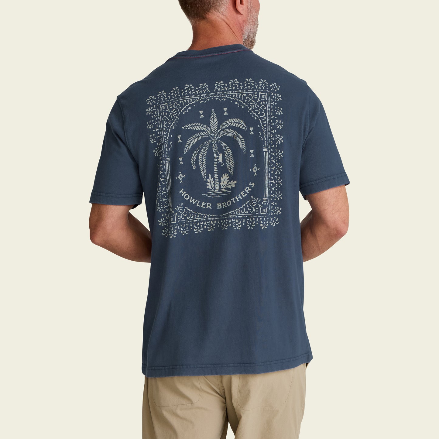 Palmetto Print Cotton T-Shirt - Key Largo